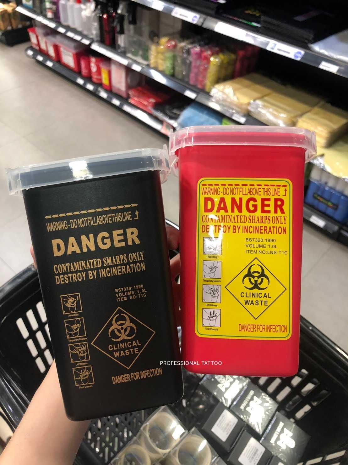 ถังขยะทิ้งเข็มขนาดสี่เหลี่ยม ถังขยะทิ้งของมีคมติดเชื้อ