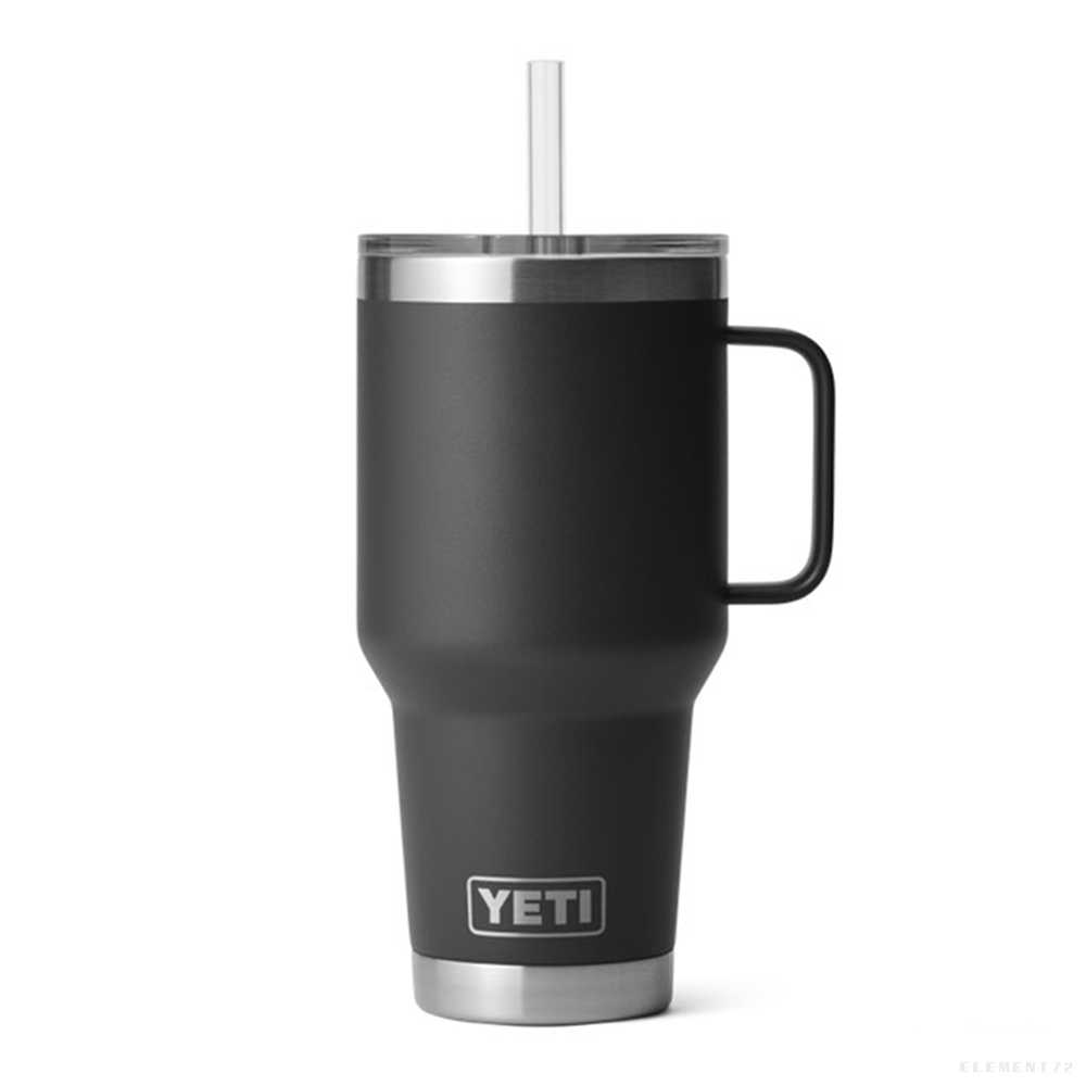 YETI แก้วเยติ เก็บความเย็น รุ่น RAMBLER 35 OZ MUG WITH STRAW LID BLACK