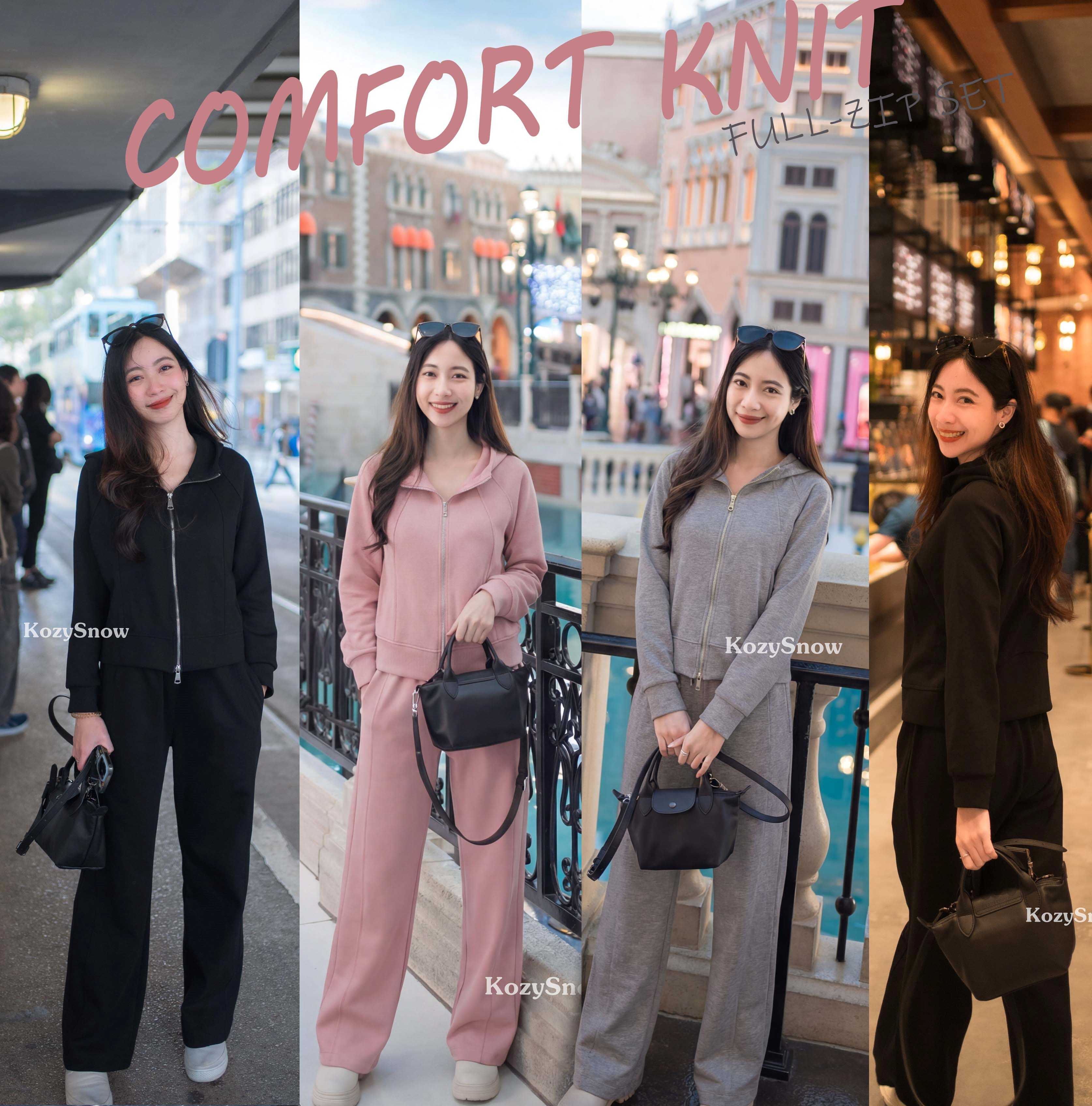 T0041 Comfort Knit Full-Zip Set ชุดเซ็ทลำลอง 3 สี