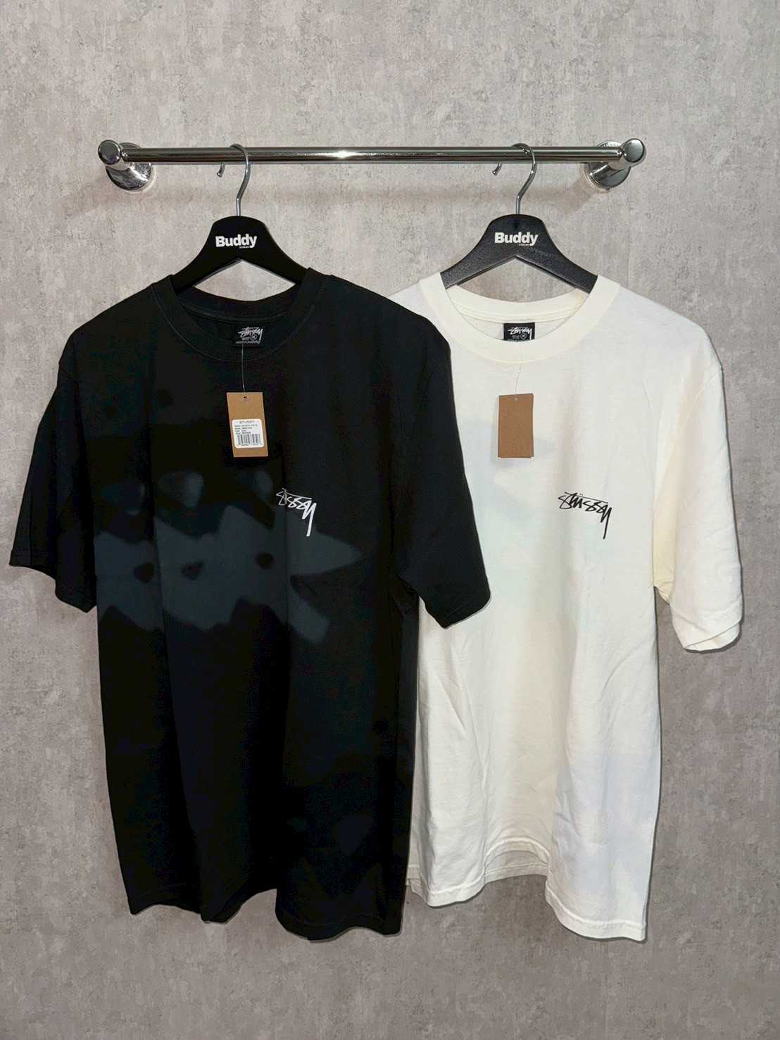 Stussy LOW TIDE TEE (PIGMENT DYED Natural/PIGMENT DYED Black)