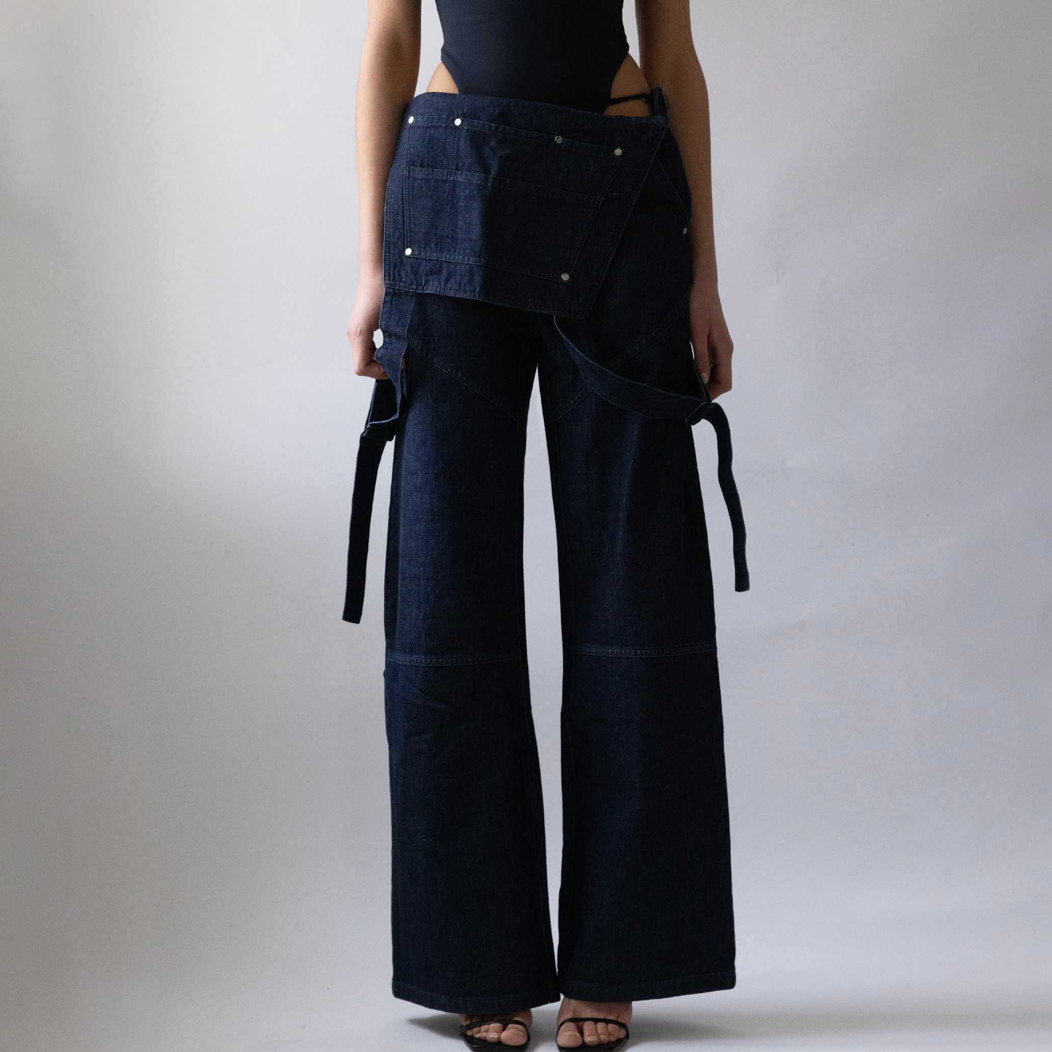 SALE Jade Cropper Garden Trousers - Dark Blue