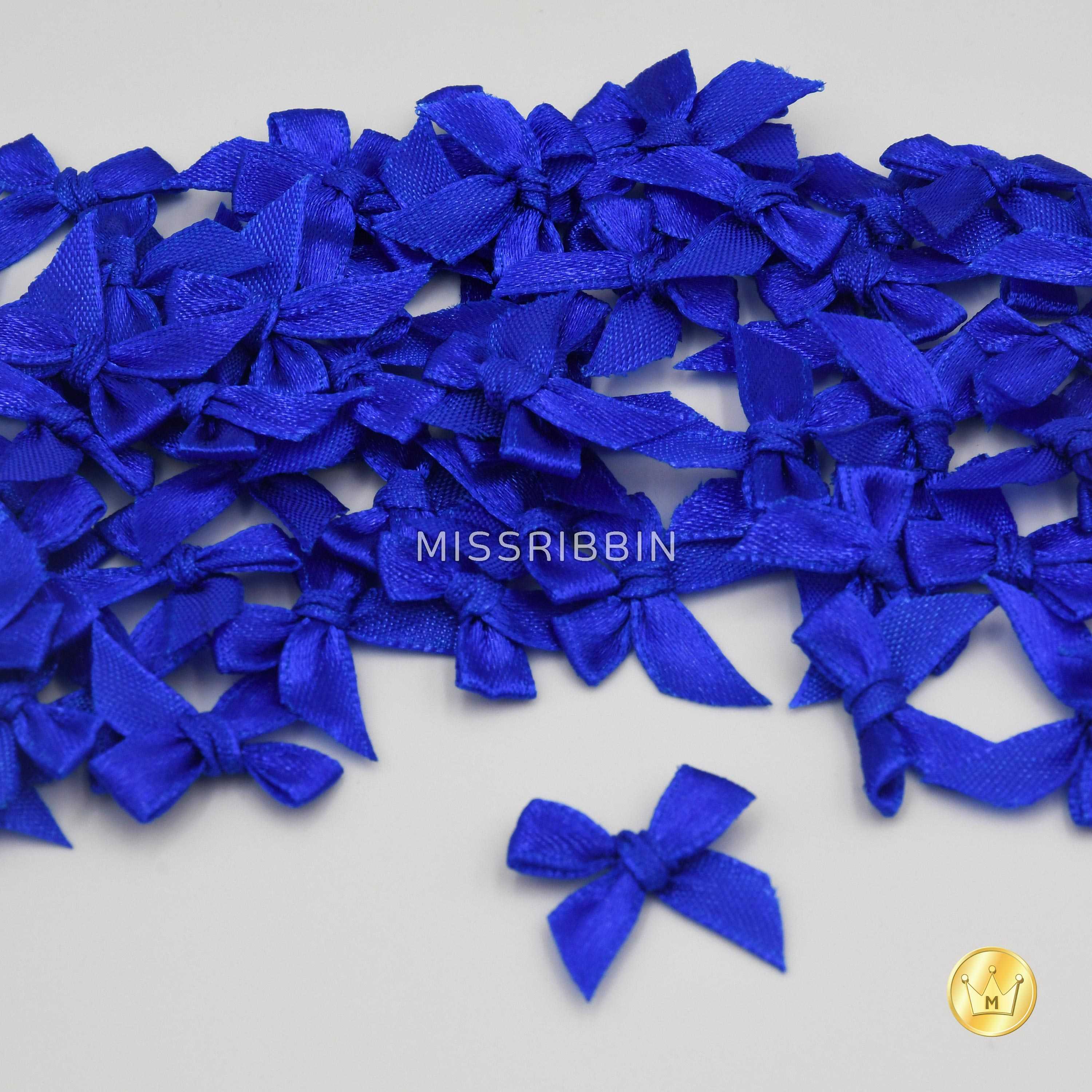โบว์จิ๋วแบบผูก ขนาด 7/13มม (สี607) แพ็ค 100ชิ้น