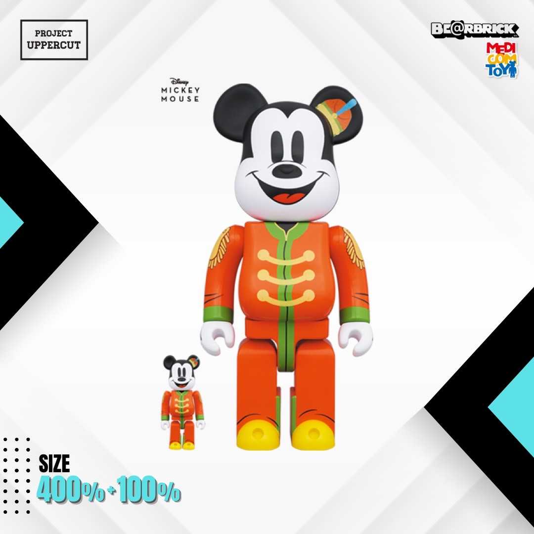 BE@RBRICK 400%+100% DISNEY : Mickey Mouse - The Band Concert [New]
