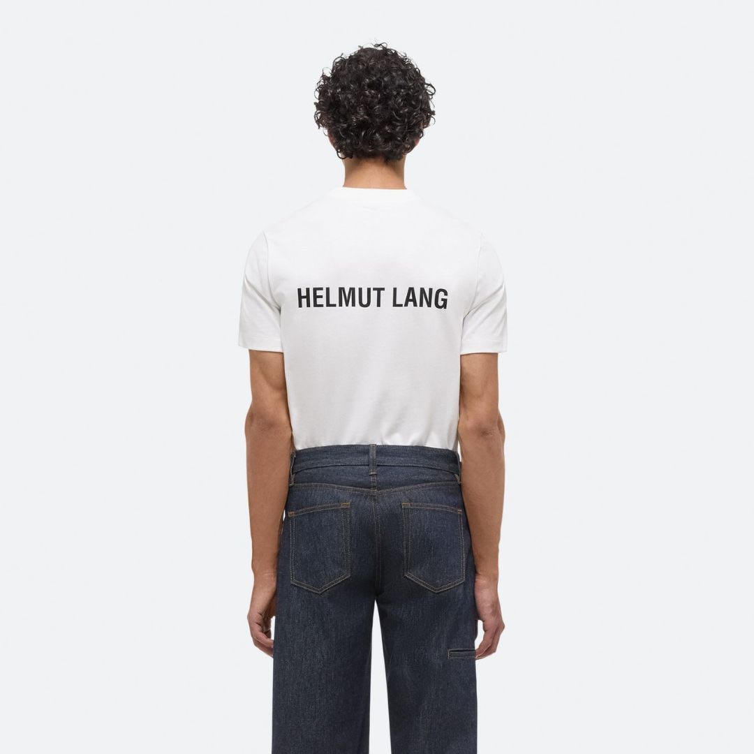 SALE Helmut Lang LOGO TEE - WHITE