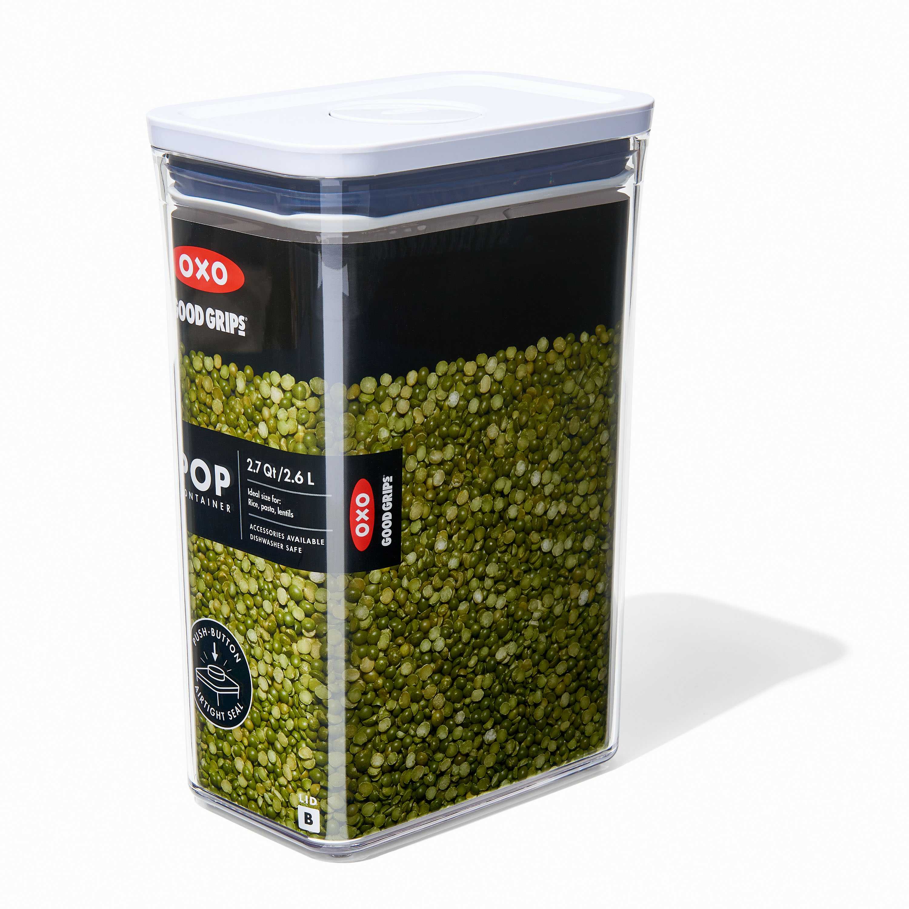 กล่องถนอมอาหาร สี่เหลี่ยมผืนผ้า ขนาดใหญ่ 2.6 ลิตร l OXO GG POP CONTAINER RECTANGLE - MEDIUM (2.6 L)