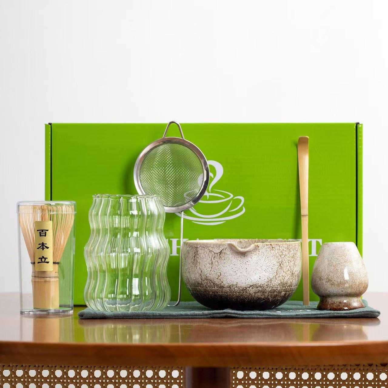 PREMIUM MATCHA TEA CEREMONY 7 PIECE SET  Traditional Japanese Matcha  Kit