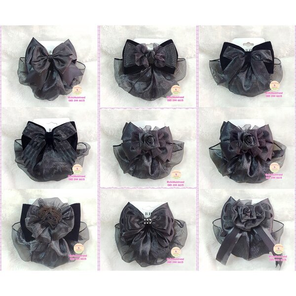 เน็ตติดผม สีดำ ขนาดกลาง สำหรับ นักเรียน นิสิต นักศึกษา