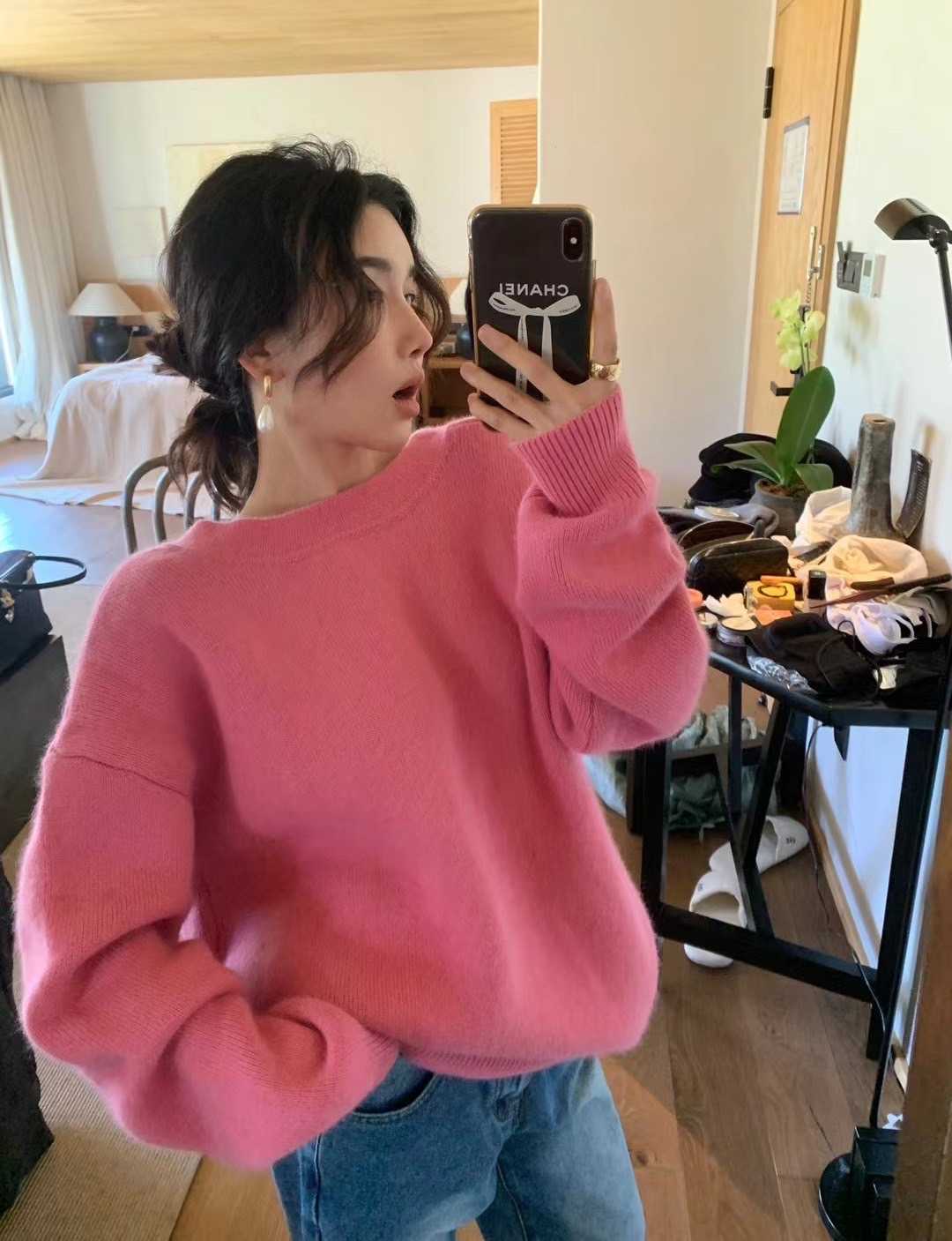 KNITTED CARDIGAN DEEP V BACK 