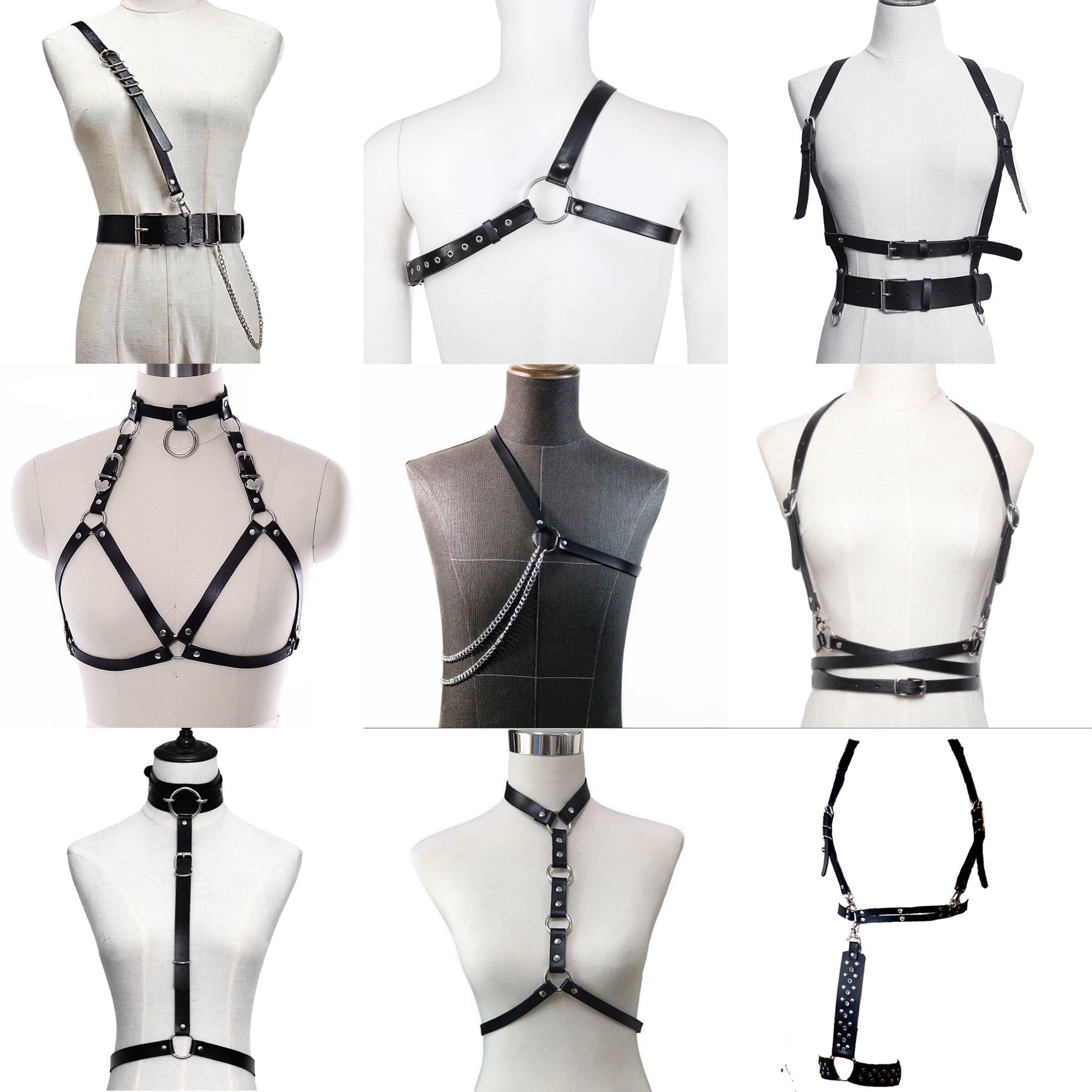 พร้อมส่ง🖤สายหนังรัดตัว