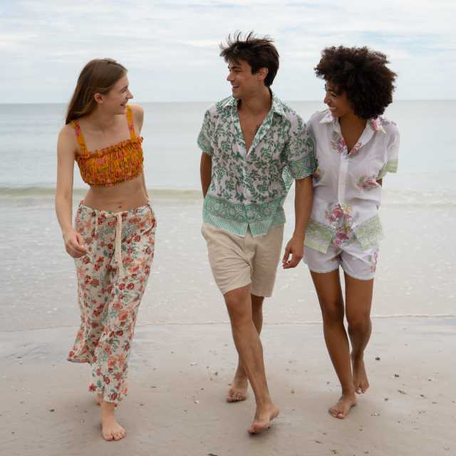 Cotton Shirt (Green, Size SM)