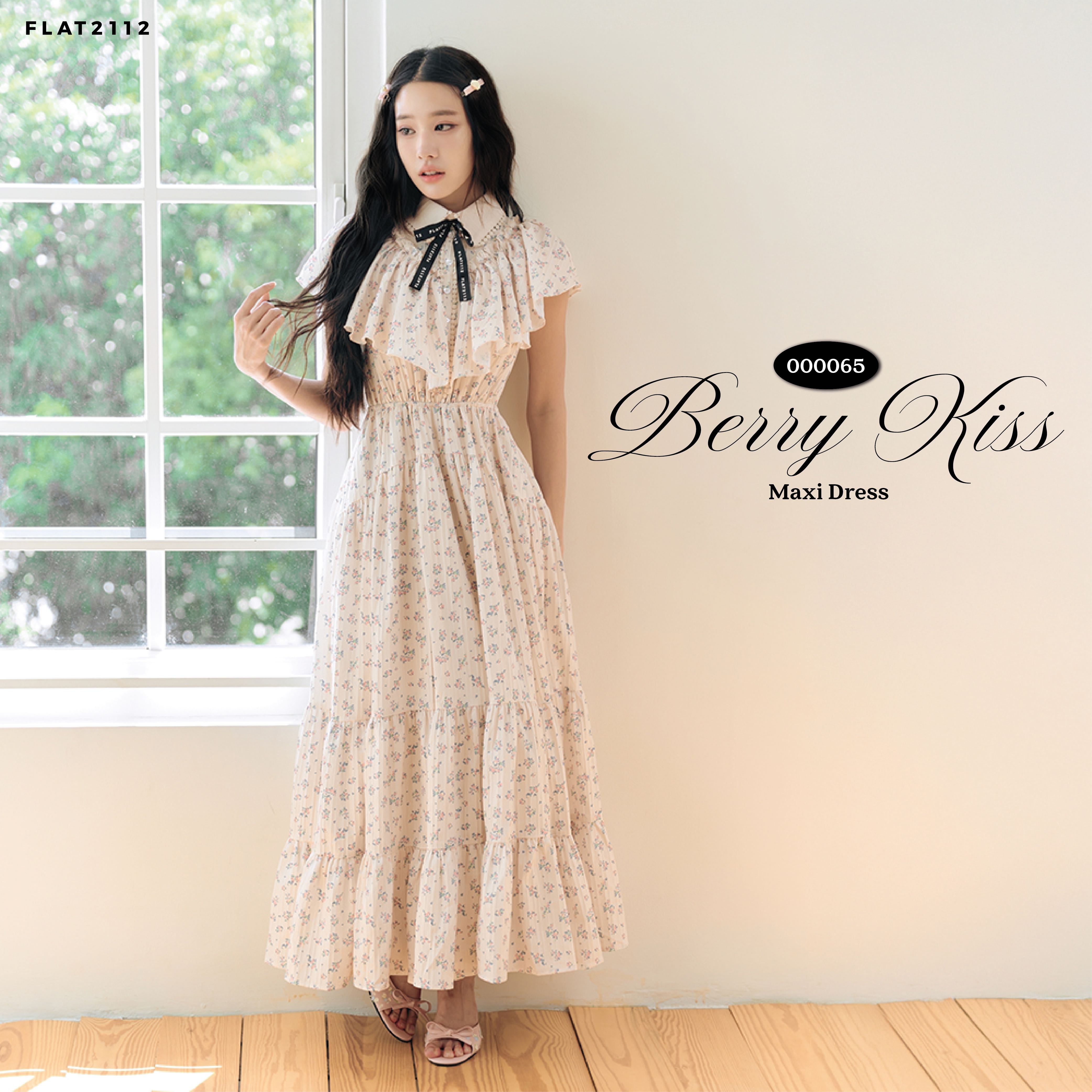 FLAT2112 : BERRY KISS MAXI DRESS (000065)