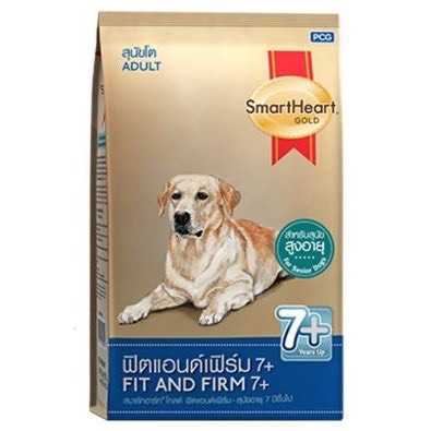 สมาร์ทฮาร์ท โกลด์ ฟิตแอนด์เฟิร์ม 7+ อาหารสุนัขสูงอายุพันธุ์กลาง-ใหญ่ SmartHeart Gold Fit&Firm 20 Kg