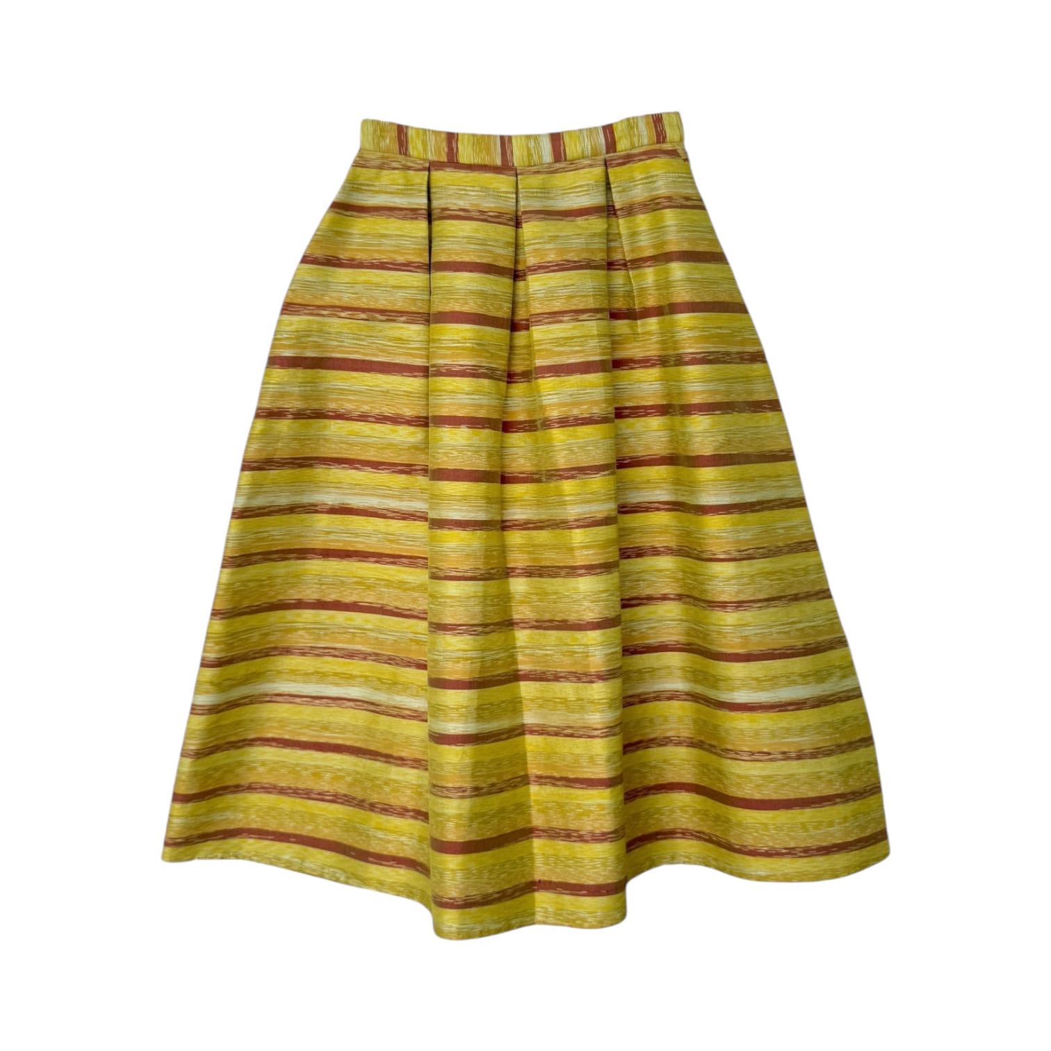 Stripe Thai Silk Skirt
