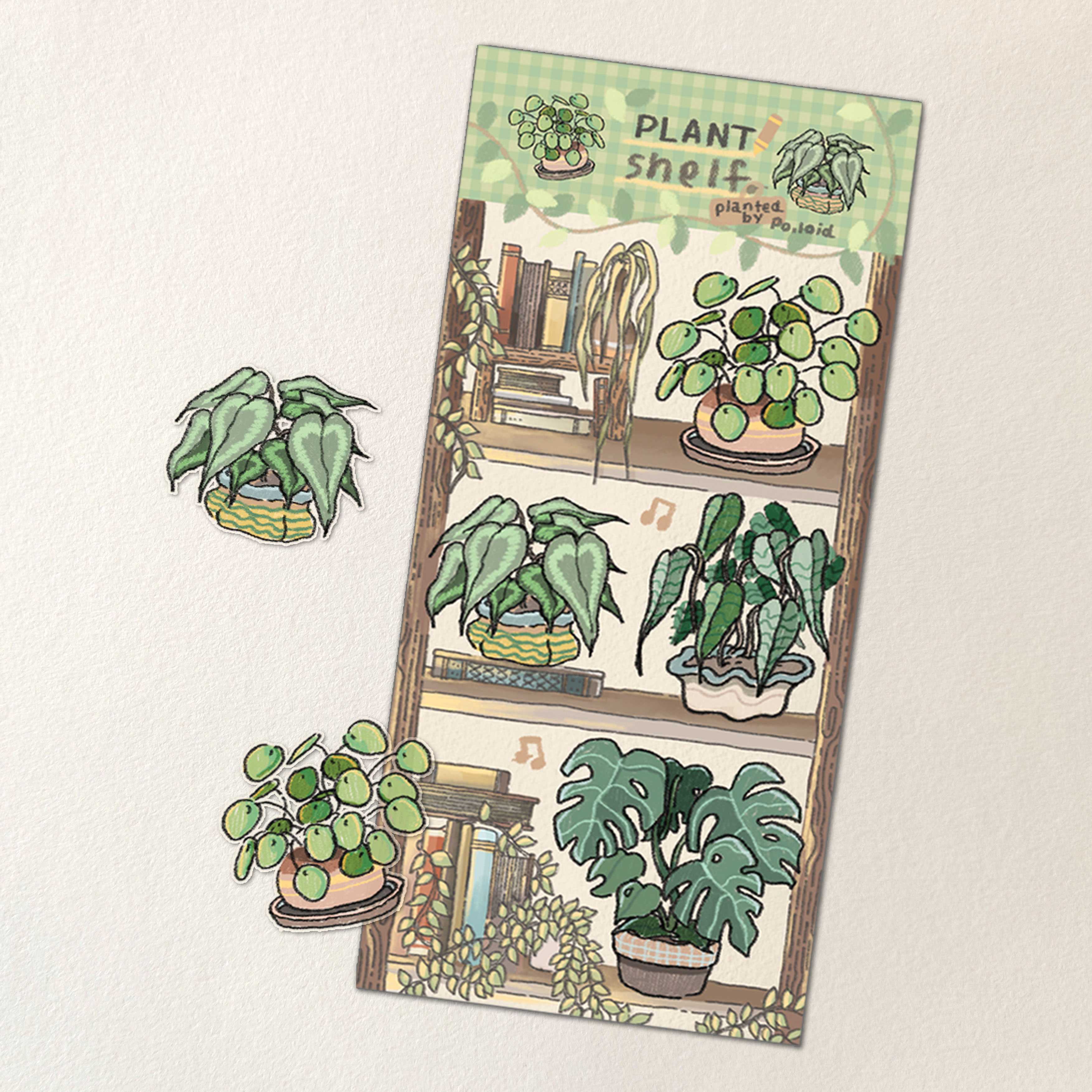 Plant shelf sticker