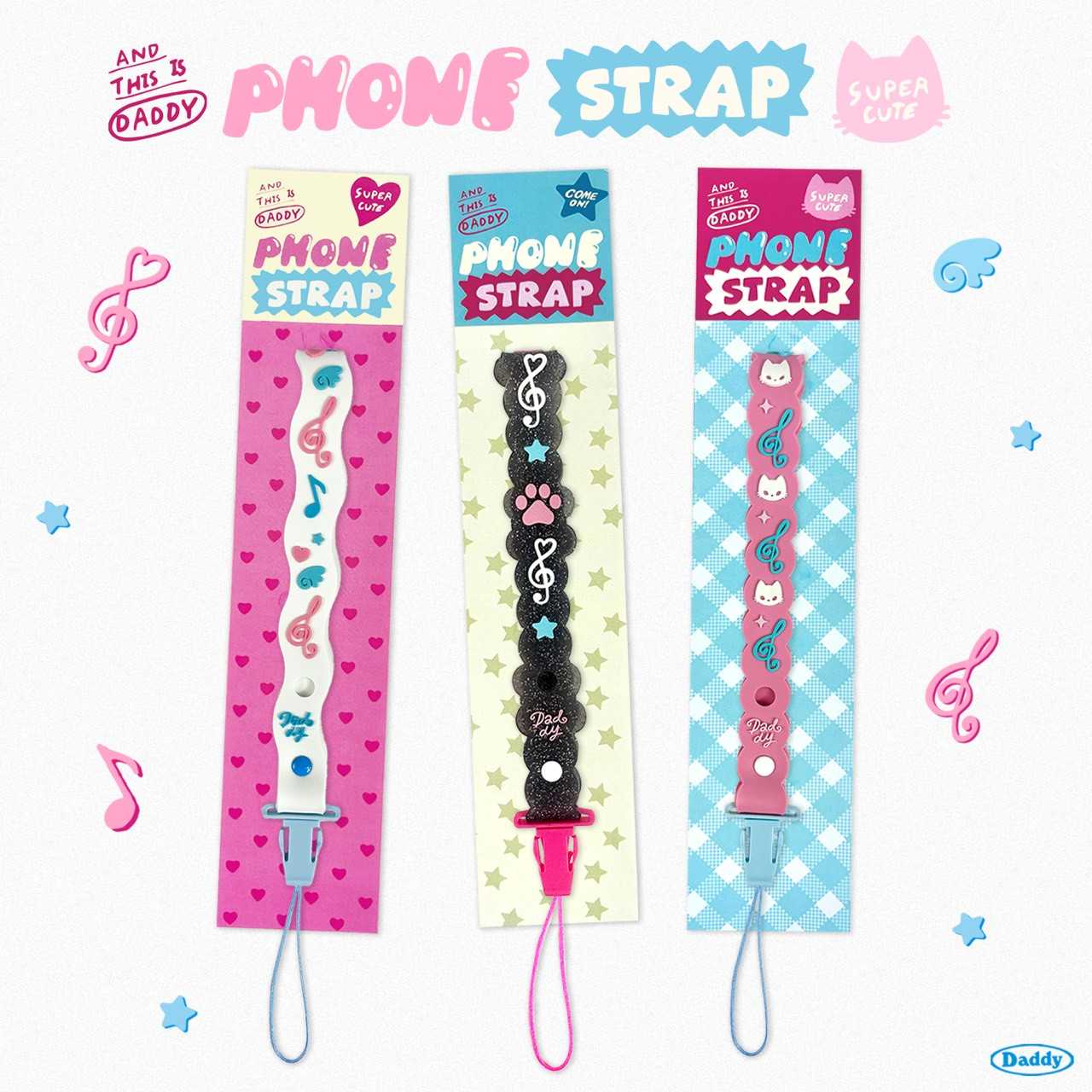 DADDY | Girl's Cult Phone Strap สายห้อยโทรศัพท์/กล้อง 3 ลายใหม่ สุดน่ารัก