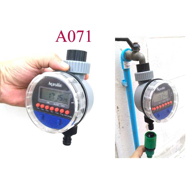A071 Aqualin Digital Water Timer ชุดตั้งเวลา ปิด-เปิด น้ำอัตโนมัติ ตั้งโปรแกรมรดน้ำ 8 โปรแกรม
