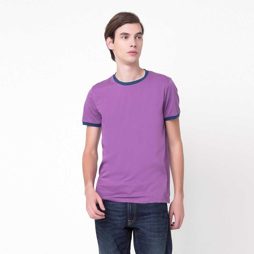 Contrast Tee - Lavender/Mountain Blue