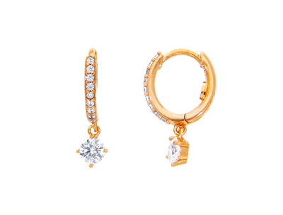 EARRINGS - Amy Huggy Hoop With Zirconia