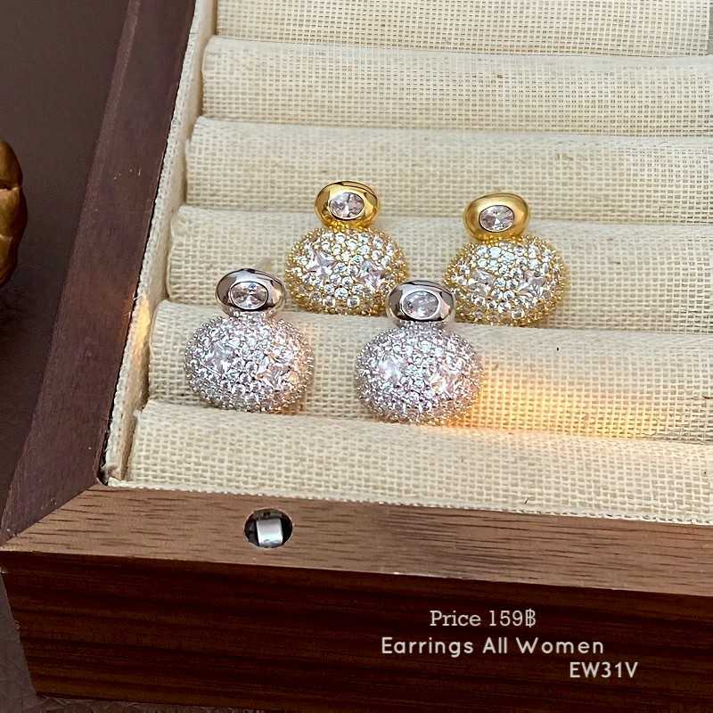 EW30V ต่างหู  สีเงินและสีทอง  เงิน 925