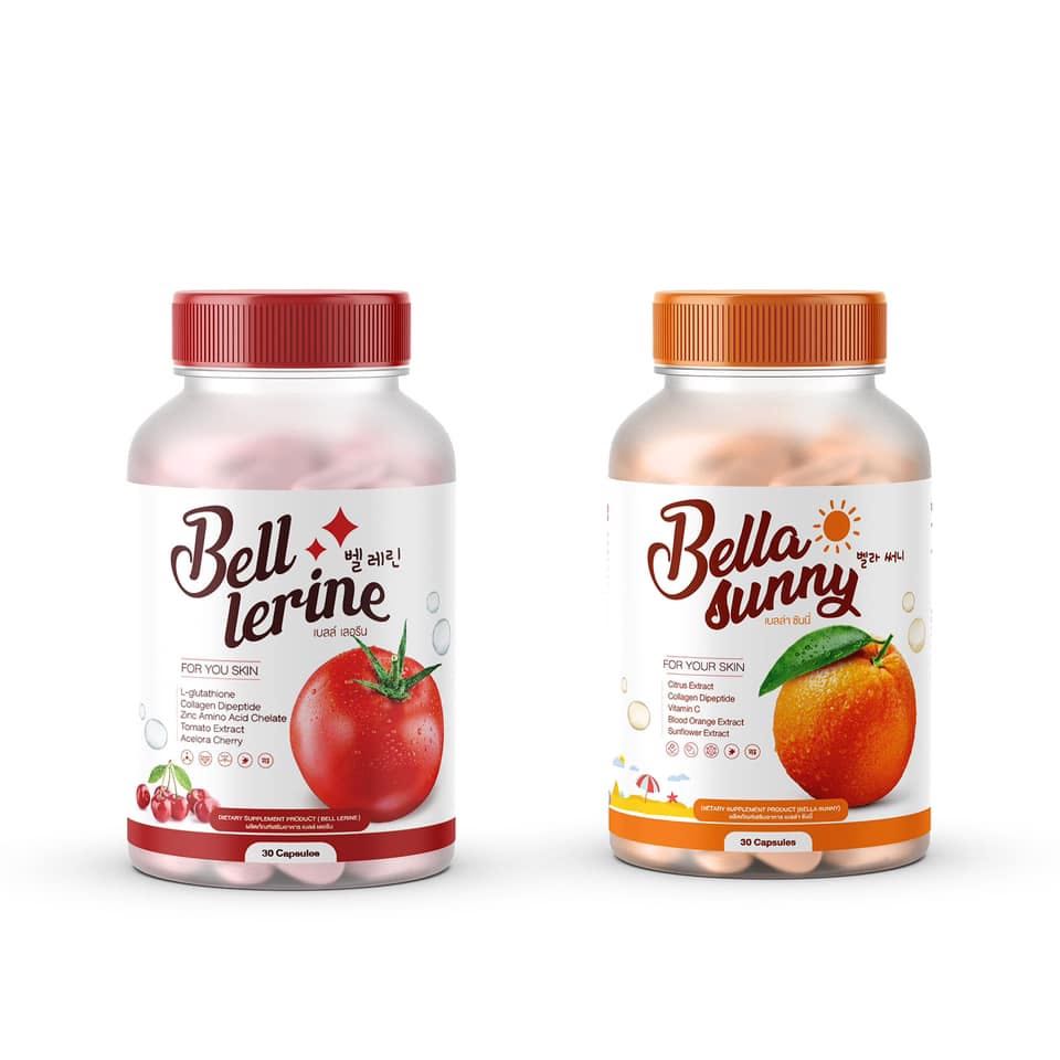 Bell Lerine & Bella Sunny กลูต้าเบลล์ เบล์เลอรีน วิตามินกันแดด ซันนี่ ( 1 กระปุก 30แคปซูล )