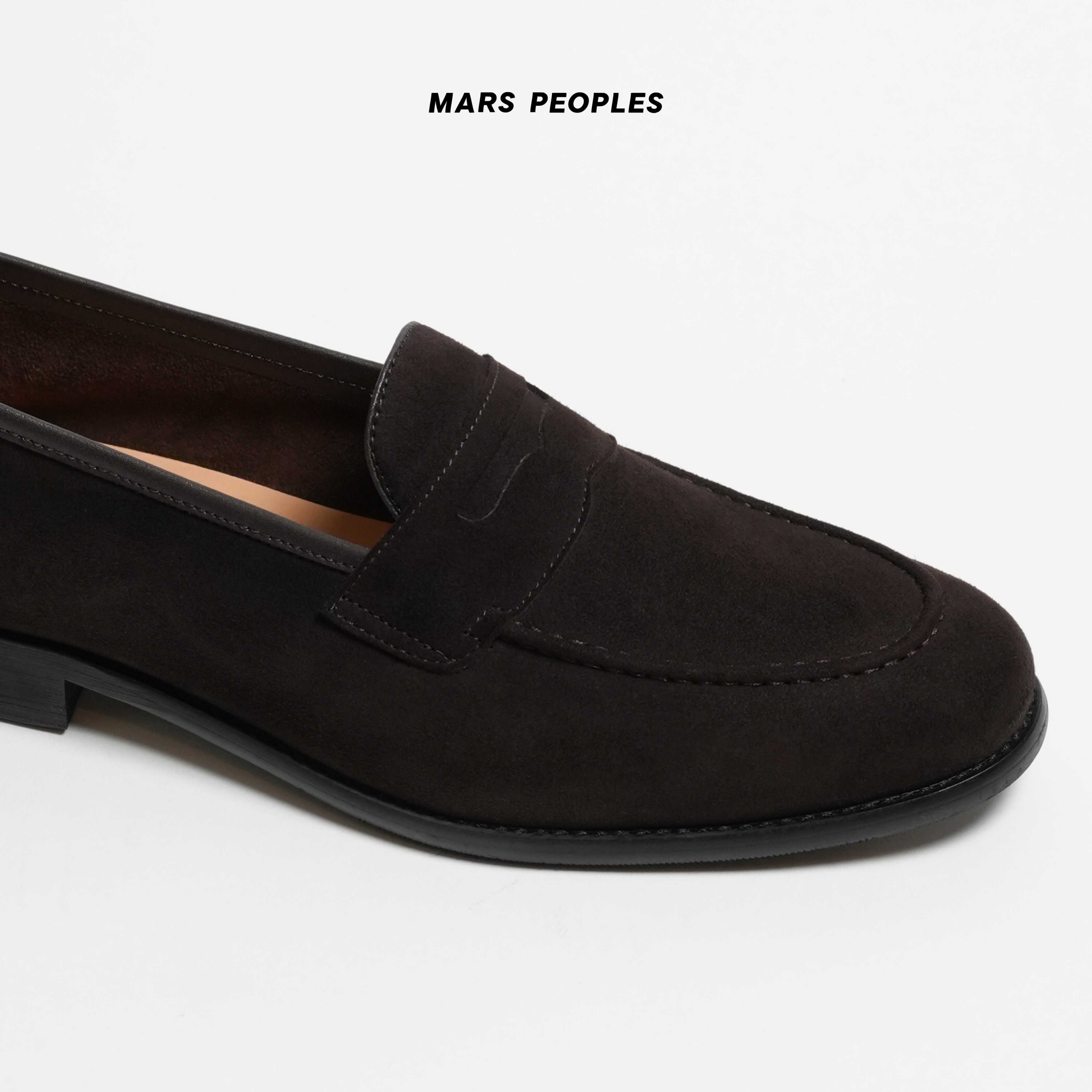 Unlined Penny No.3 - Dark brown suede