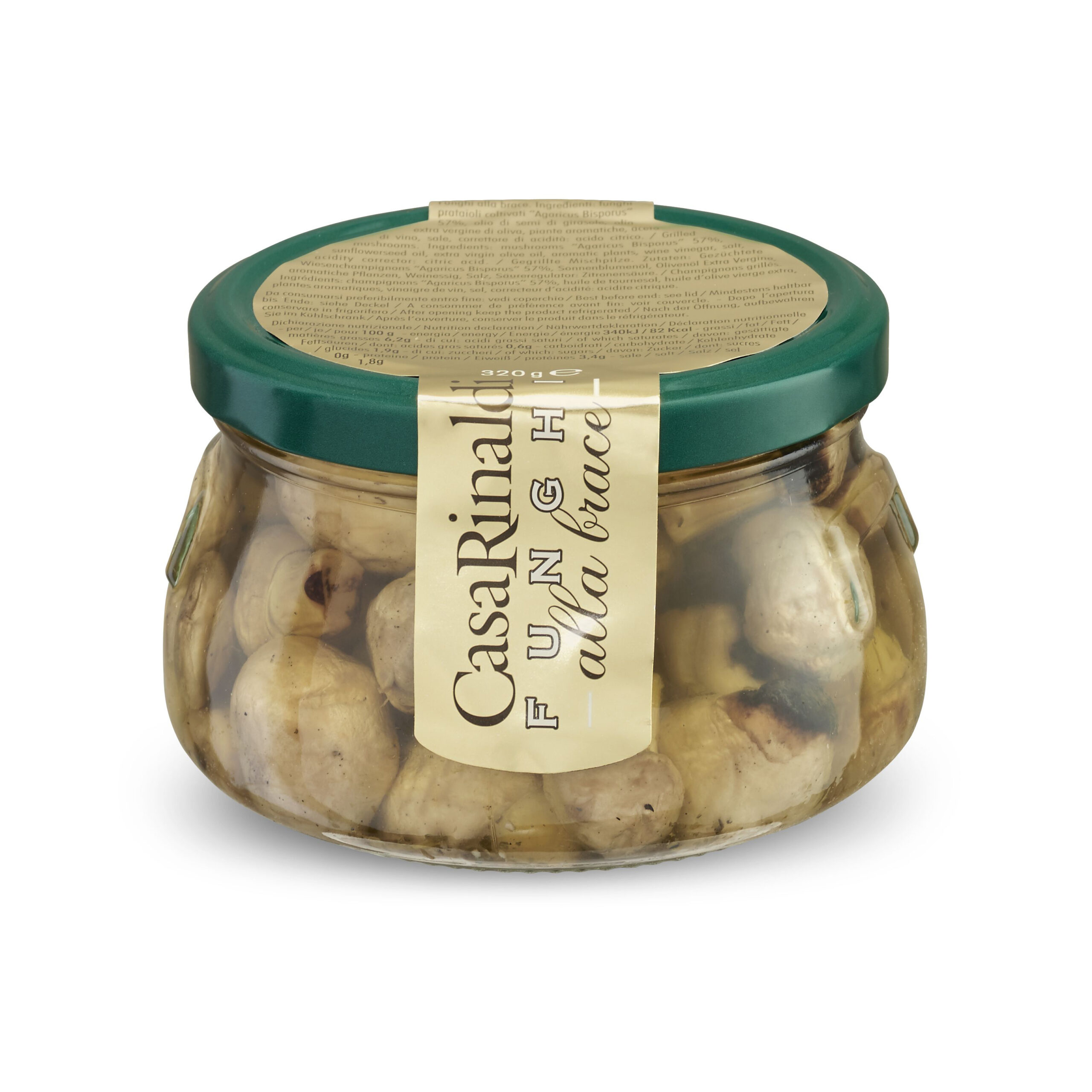 Grilled Mushrooms In Sunflower & E.V.O. Oil Casa Rinaldi 320 gr