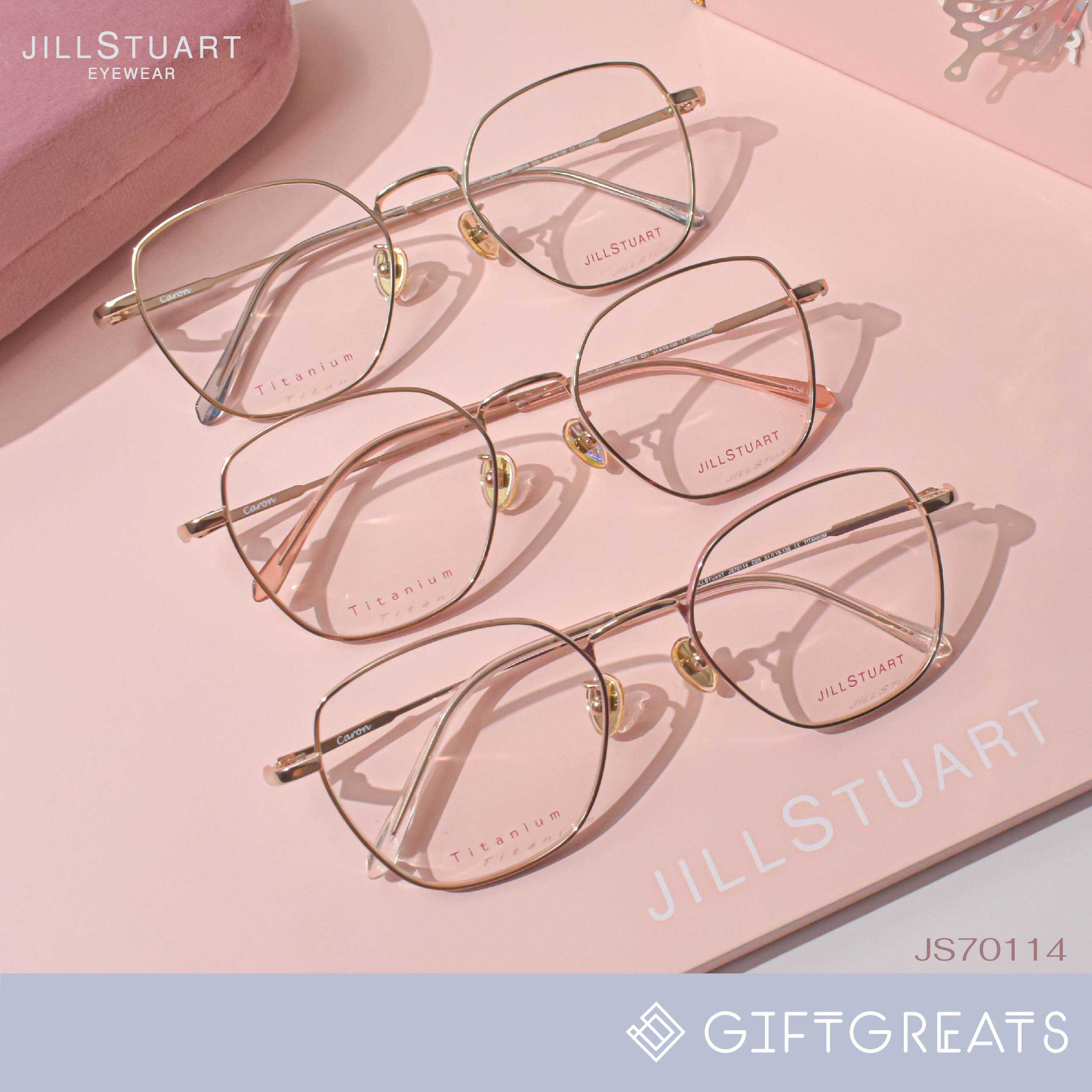 JILL STUART - JS70114 ✨ กรอบแว่นไทเทเนียม พร้อมเลนส์กรองแสงสีฟ้า