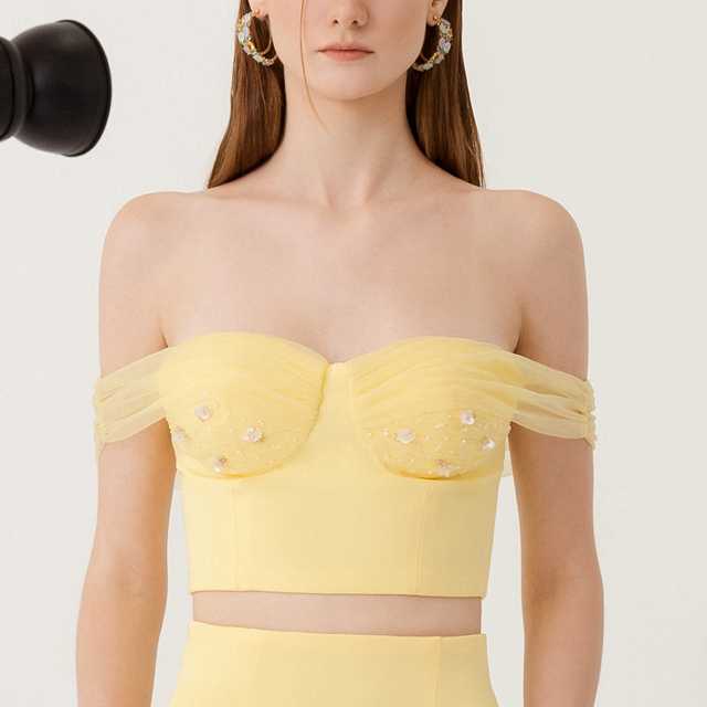 PF23 | BLOSSOM TULLE BRA TOP