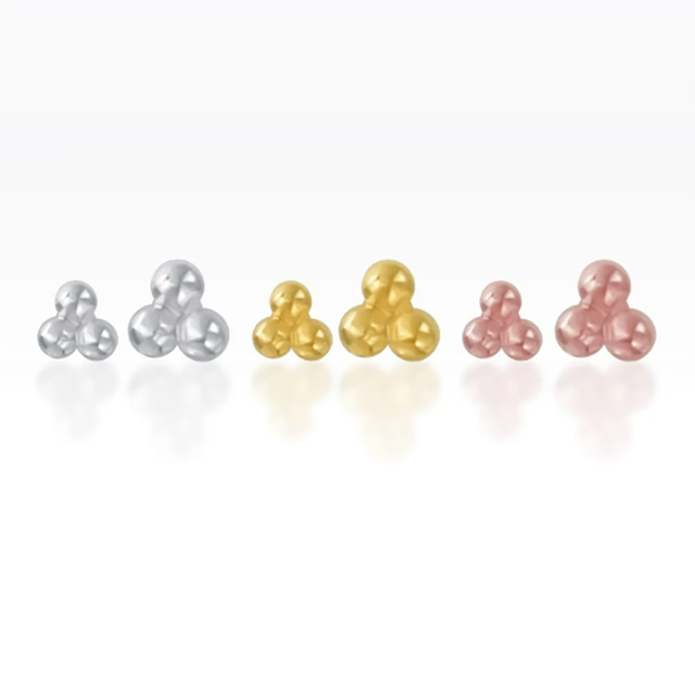 PiercingRoomByJay Trinity Ball Flat Back เงินแท้ (ราคาต่อชิ้น)