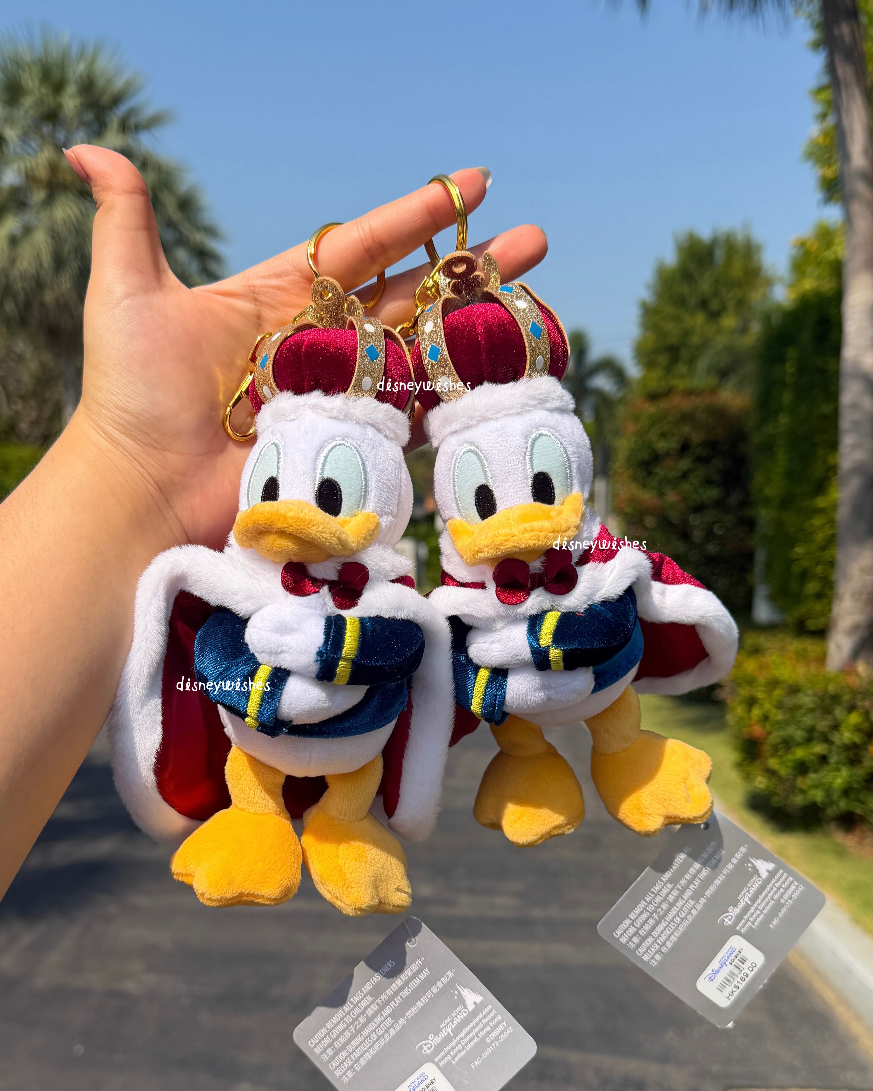 พร้อมส่งที่ไทย : พวงกุญแจ 👑 Donal Duck 🇭🇰 HK Disneyland