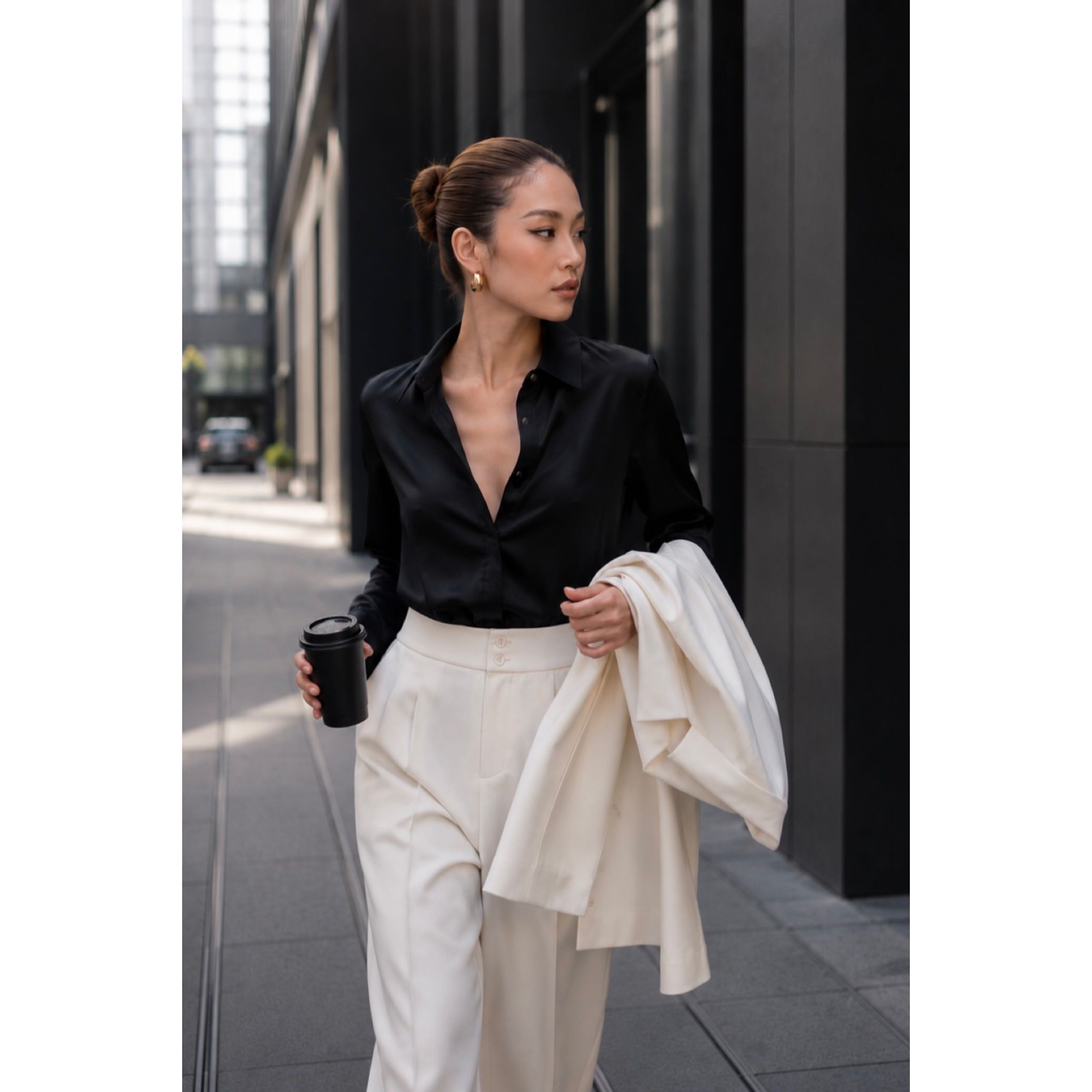 SEMI-GLOSS BLACK SHIRT