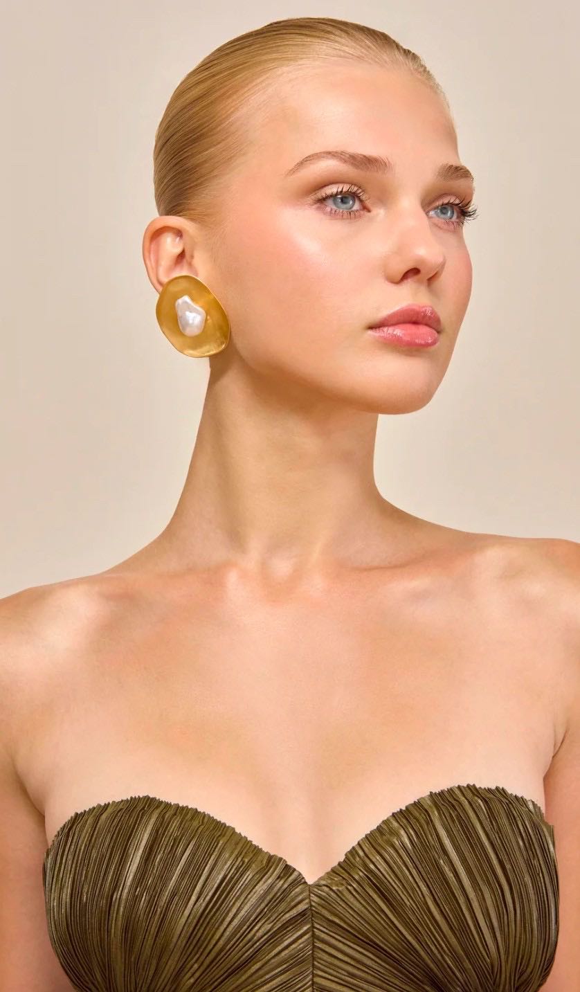 Cult gaia MARZIA EARRING - Brushed Brass