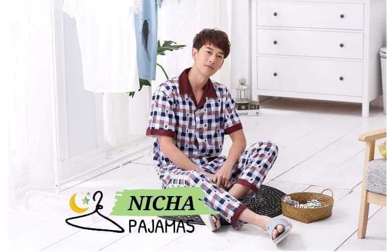 ชุดนอนผู้ชาย แขนสั้น..ขายาว สีแดง