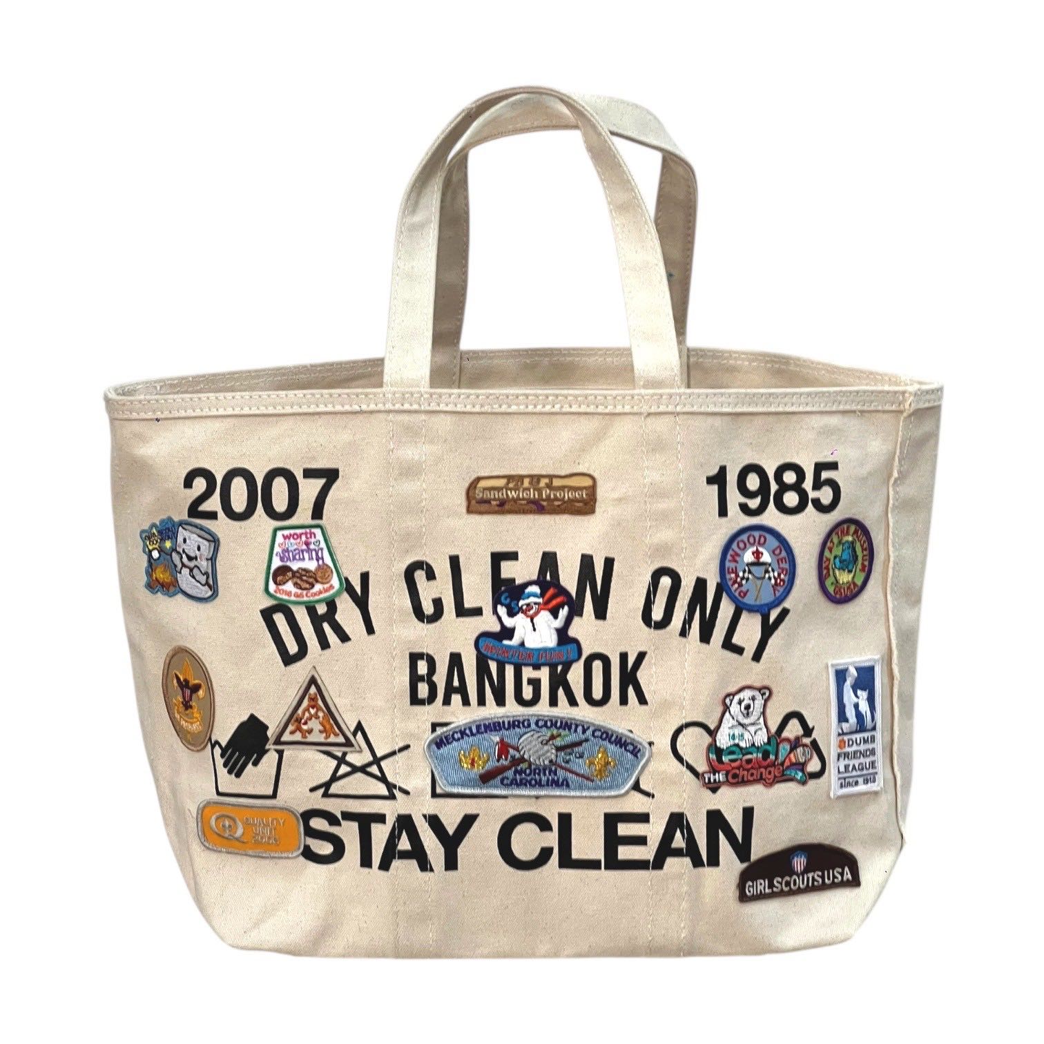 MEDIUM TOTE PATCH ( WHITE )