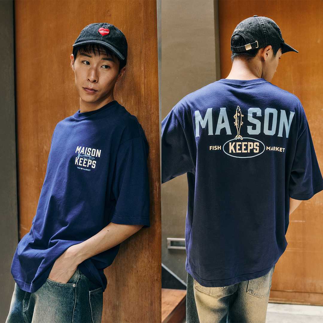 maison KEEPS | The Oversized Fish Market Tee | เสื้อยืด ทรง oversized | มี 2 Size อก 44'' และ48''