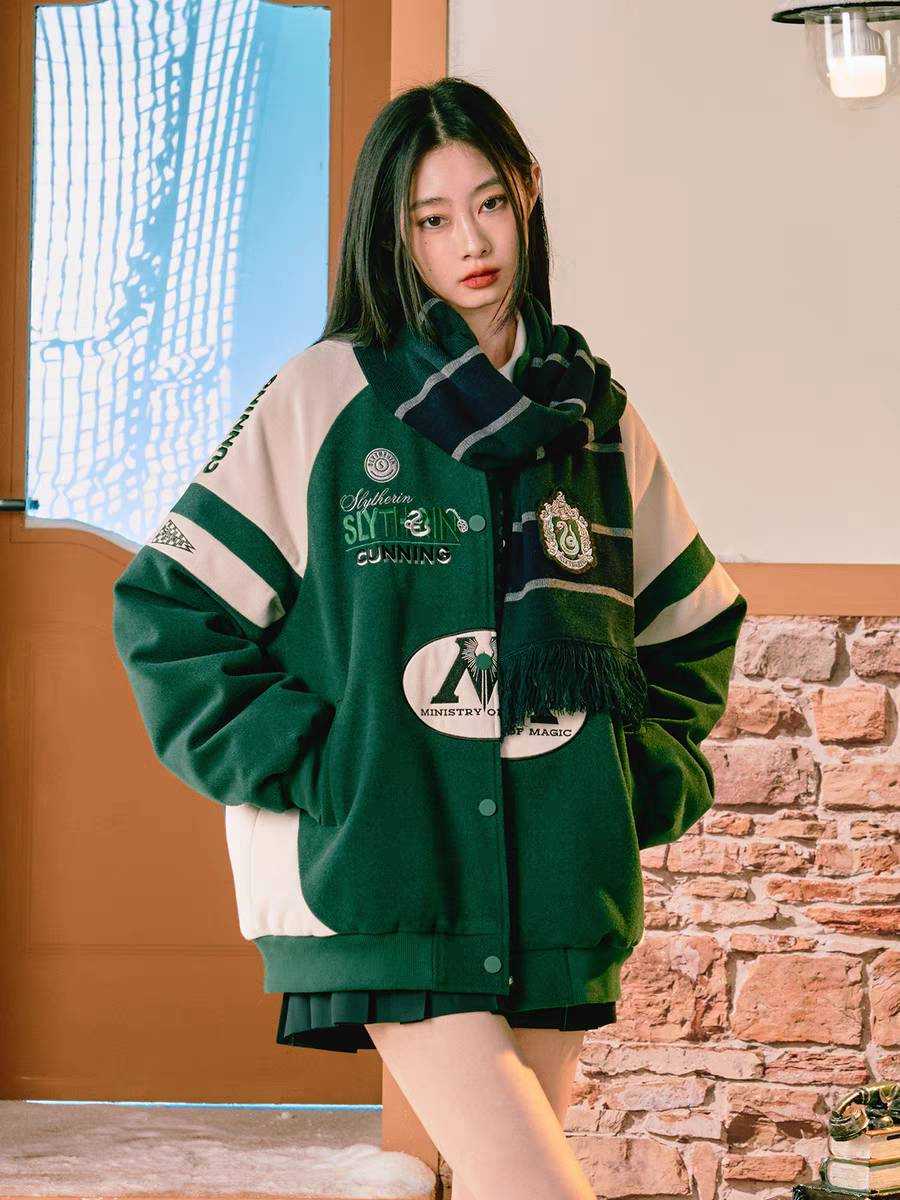 [พร้อมส่ง สลิธีรินM/Pre-order]Kyouko x Harry Potter เสื้อแจ็คเก็ตเบสบอล ฮู้ดกันหนาว แฮร์รี่พอตเตอร์