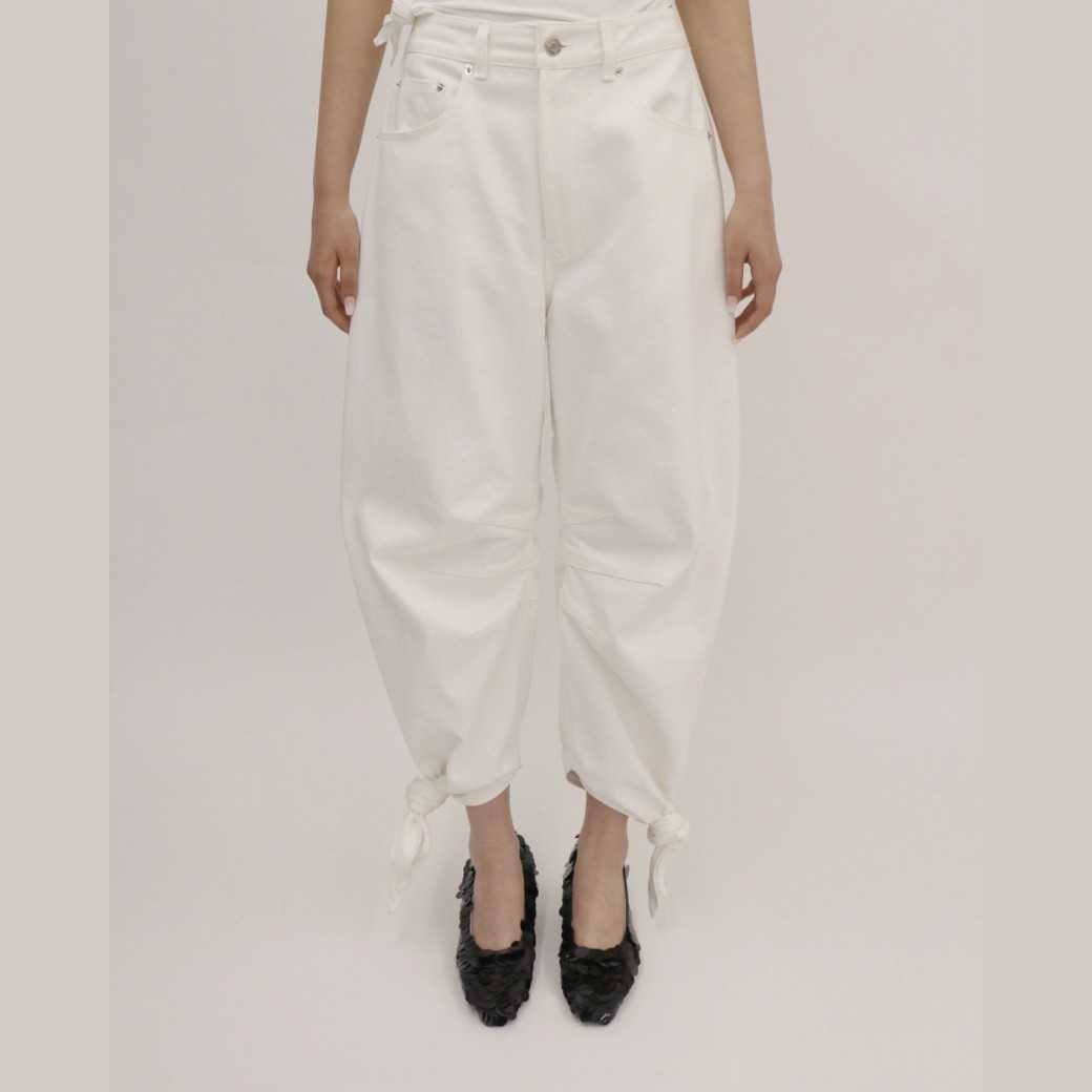 LEJE BANDAL Knot Jeans - WHITE