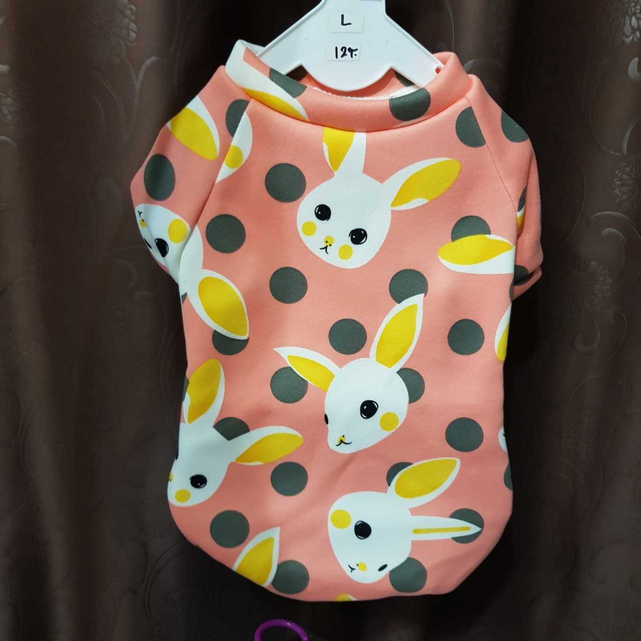 ชุดน้องหมาแมว เสื้อยืดพิมพ์ลาย ขนาด L