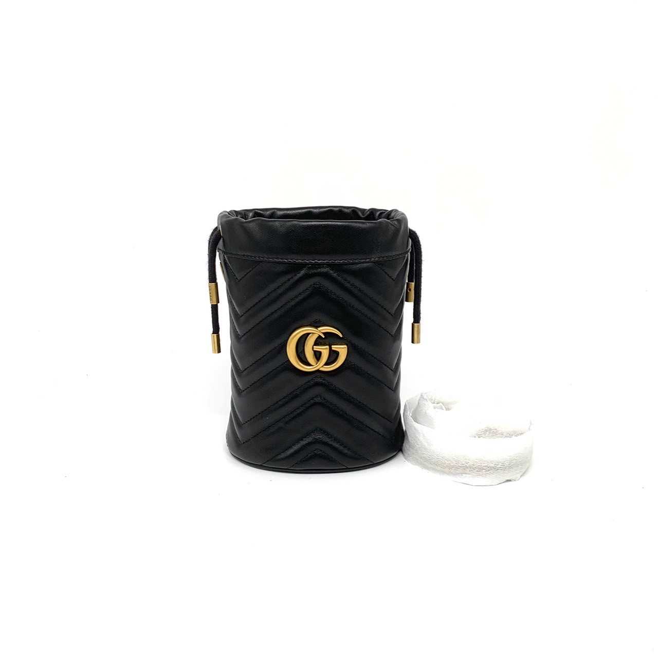 Gucci Marmont bucket mini black ghw
