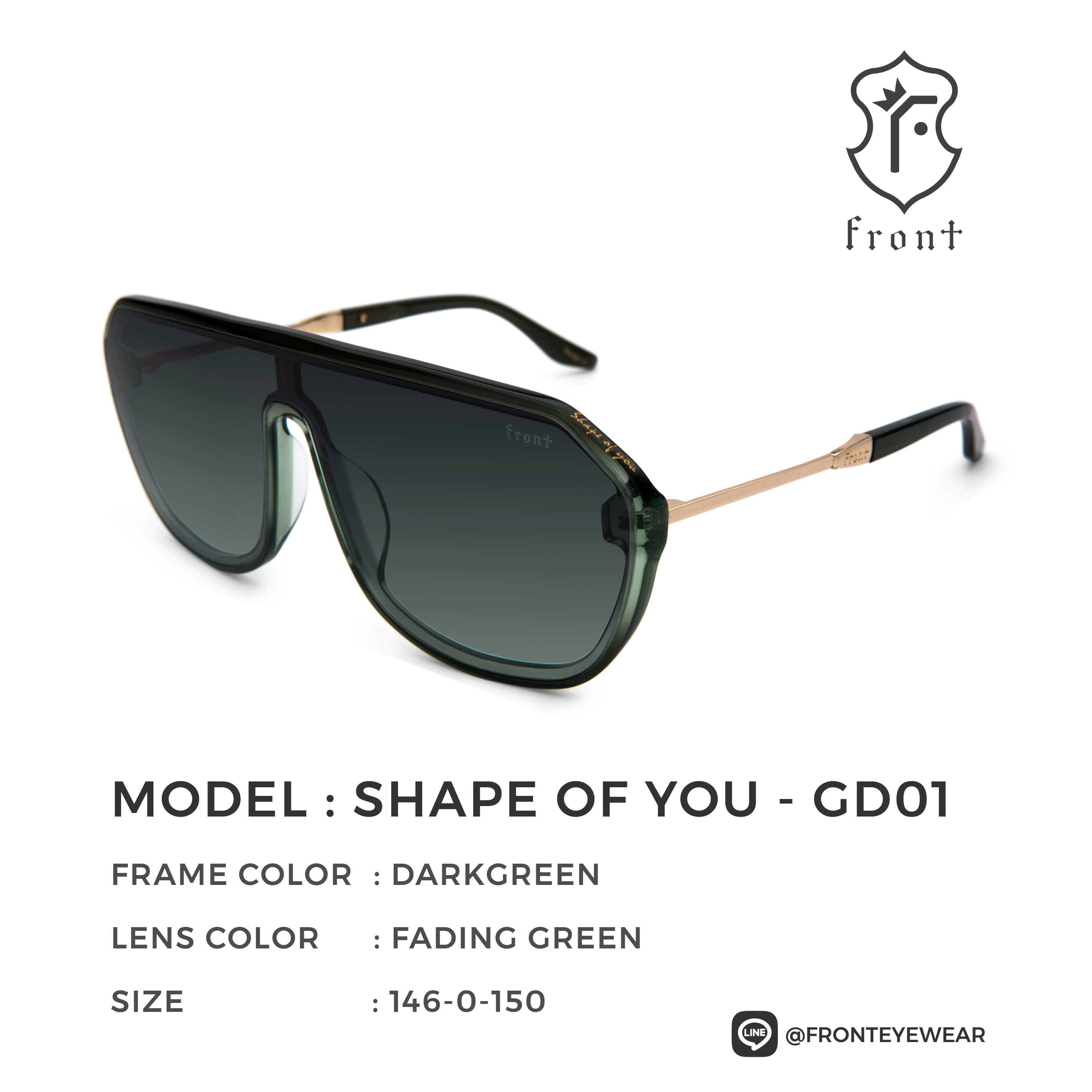 FRONT - แว่นกันแดด รุ่น Shape of You (ไม่สามารถนำไปตัดเลนส์สายตาได้ค่ะ) - Fronteyewearthailand
