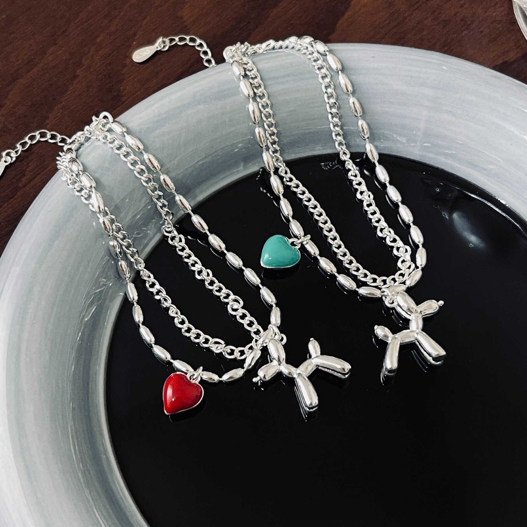 [พร้อมส่ง] ⛓️❤️🩵🐩 สร้อยข้อมือมาพร้อมจี้น้องพุดเดิ้ล+หัวใจ น่ารักมินิมอล | QG020
