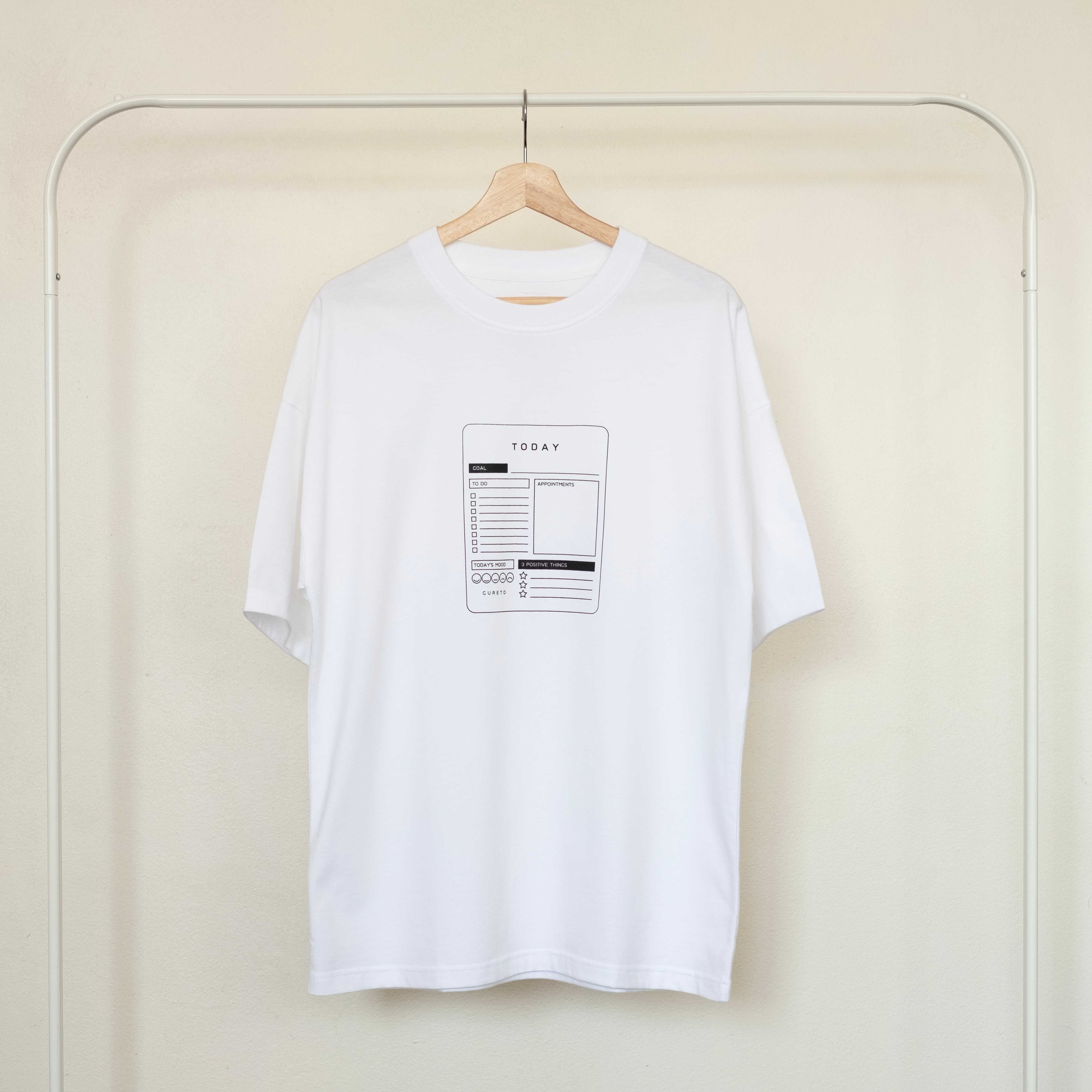 GURETO t-shirt : What's your today plan (White)