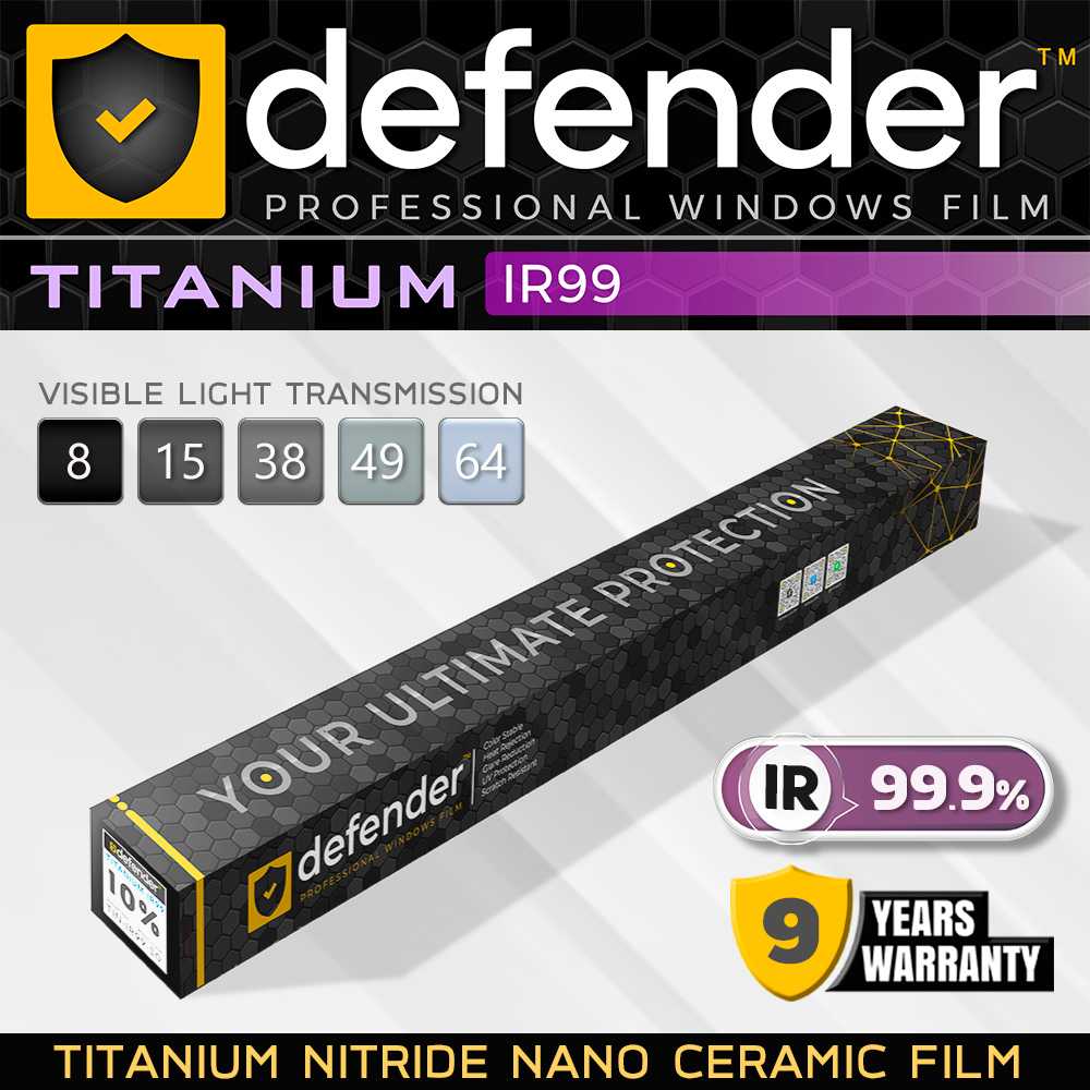 IR99 Titanium Ceramic Window Film DEFENDER