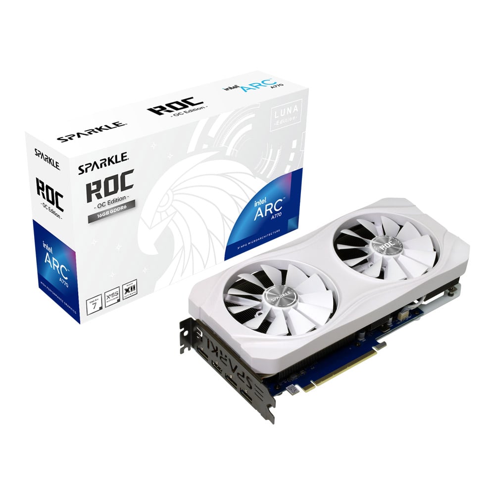 VGA (การ์ดแสดงผล) SPARKLE INTEL ARC A770 ROC LUNA OC EDITION 16GB GDDR6