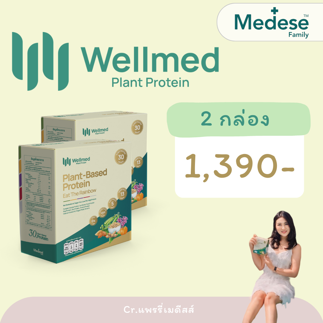2 กล่อง Wellmed Plant Based Protein