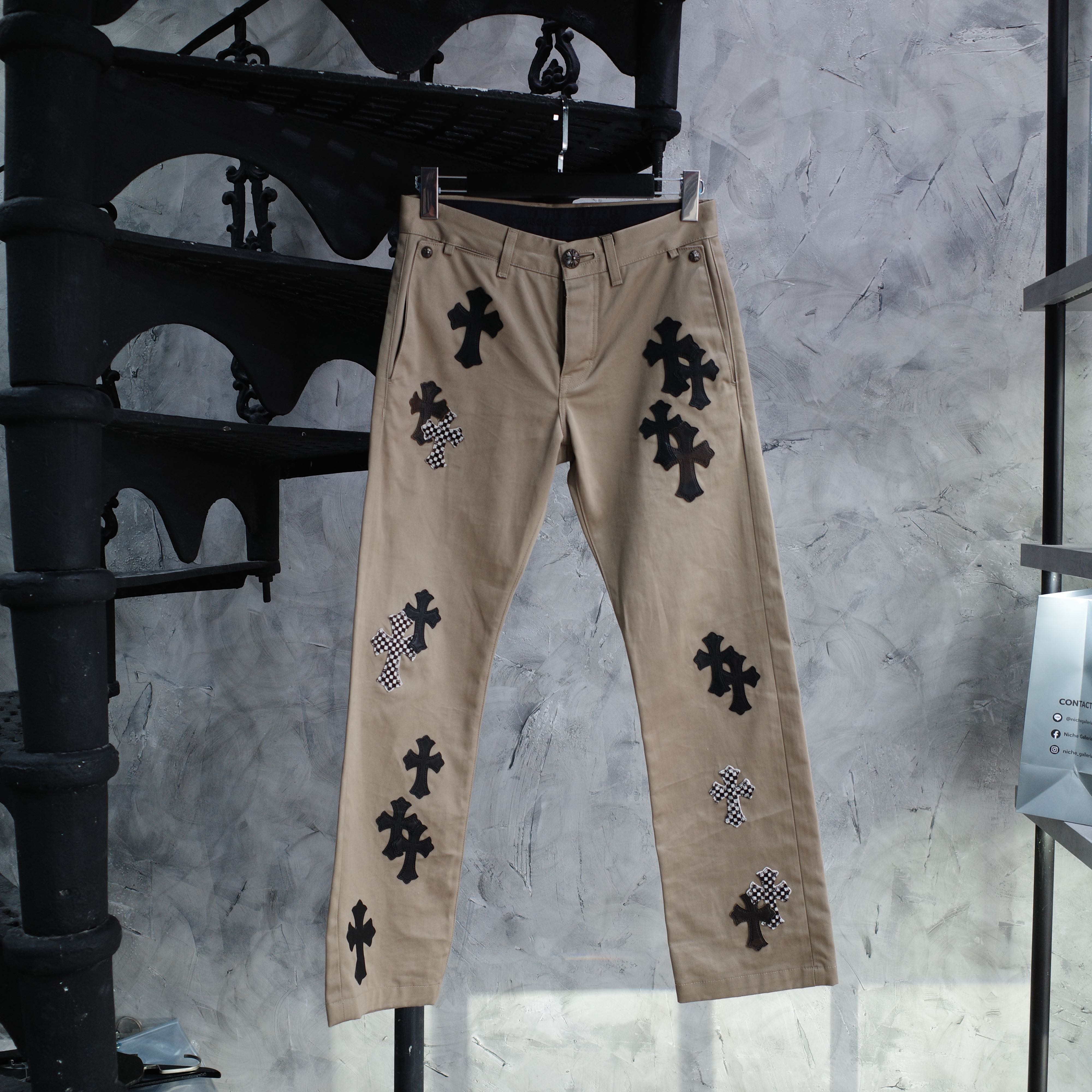 CHROME HEARTS CROSS PATCH CHINO PANTS
