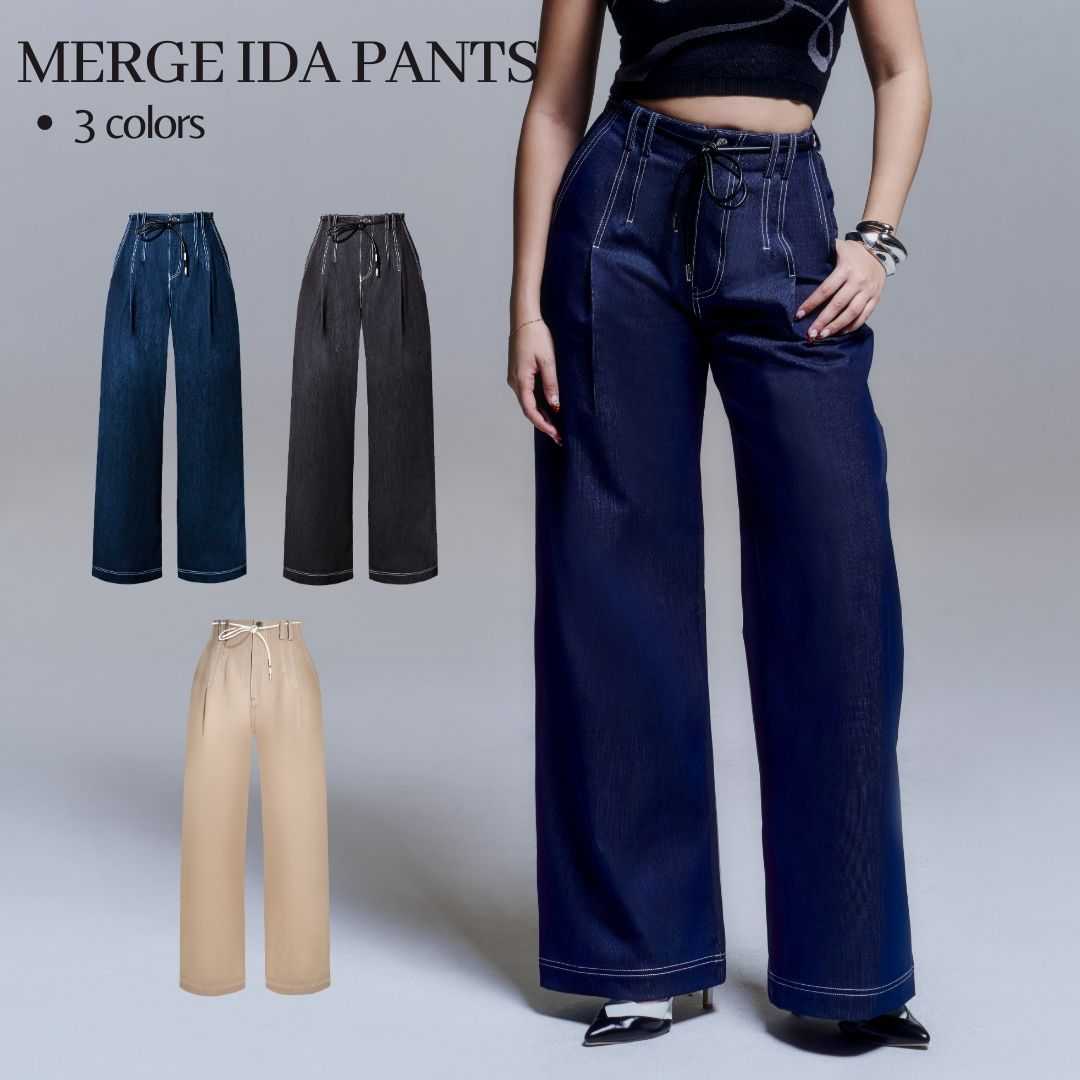Merge Official - Merge Ida Pants (สี Indigo พร้อมส่ง สี Black , Egg Shell ส่ง 14 May)