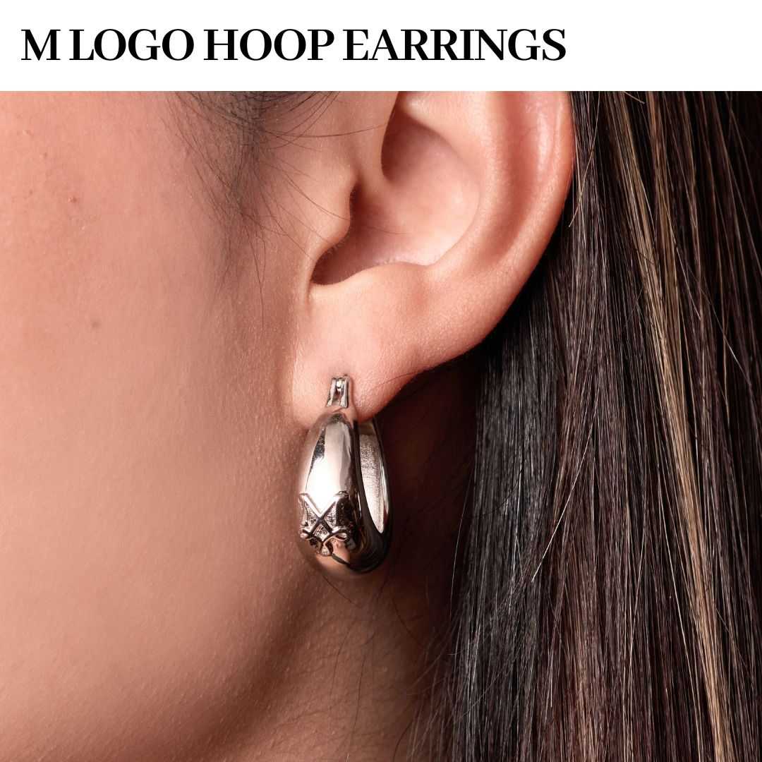 Merge Official - M Logo Hoop Earrings (พร้อมส่ง)