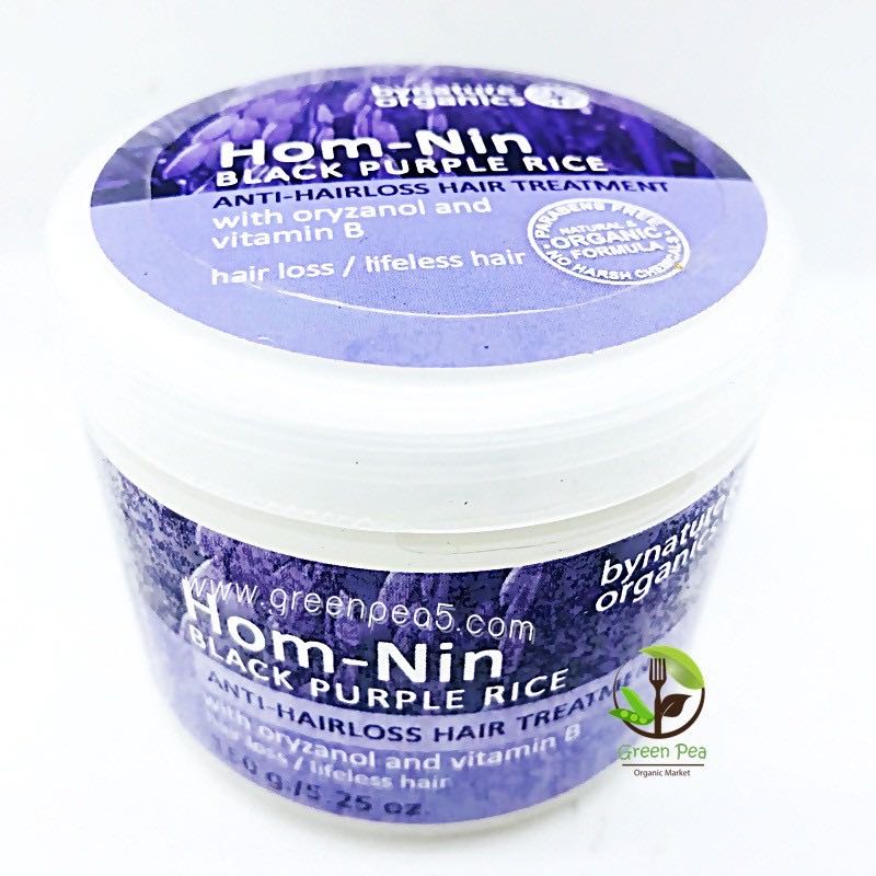 bynature ครีมหมักผมป้องกันผมร่วง ข้าวหอมนิล  150 g.,  Hom-nin hair treatment ปริมาณ #8854616003830
