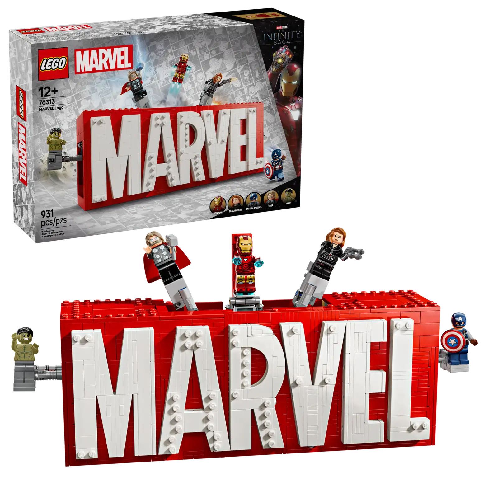 LEGO 76313 MARVEL Logo & Minifigures (สินค้าซื้อแล้วไม่รับเปลี่ยนคืน)